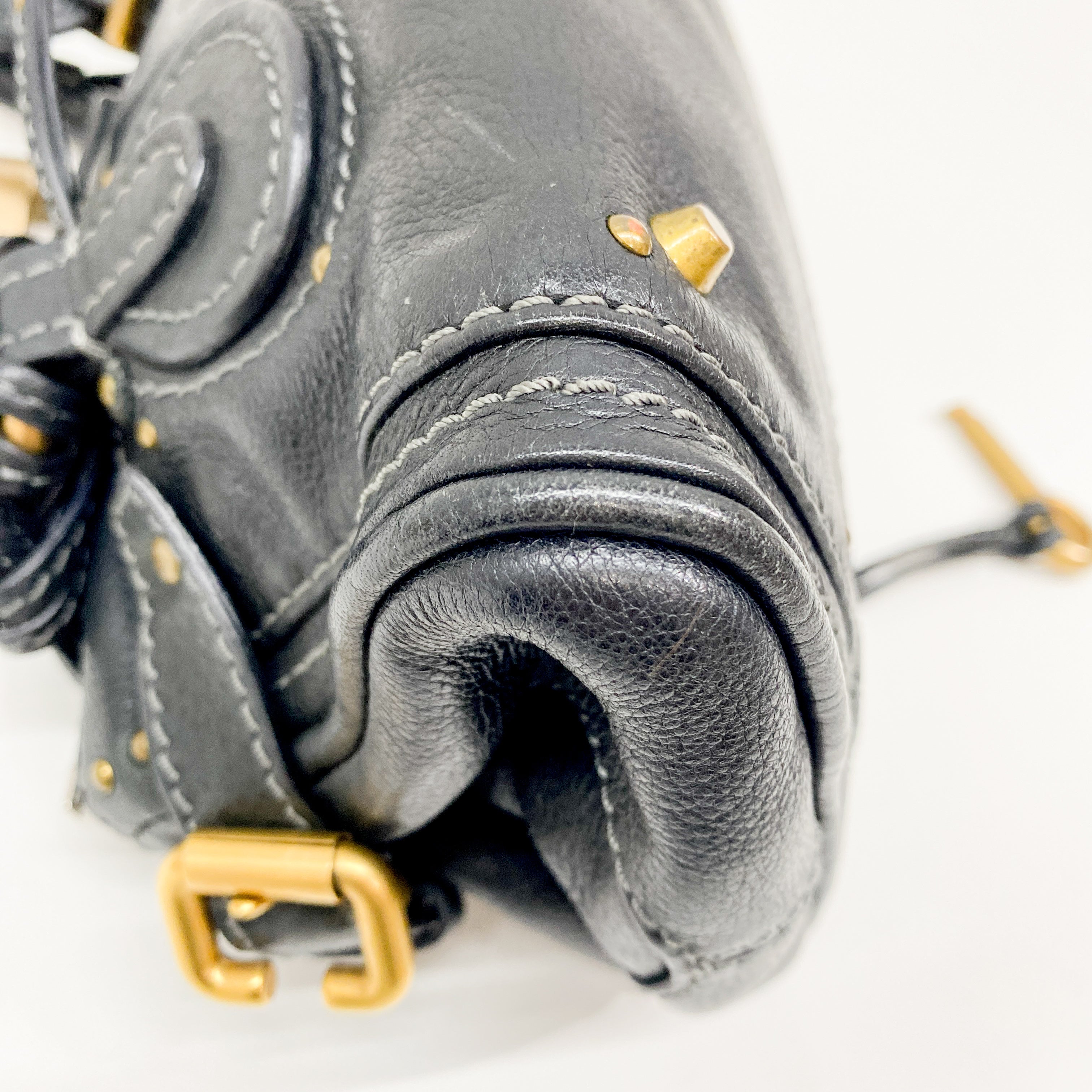 Mini Paddington Black Leather Shoulder Bag