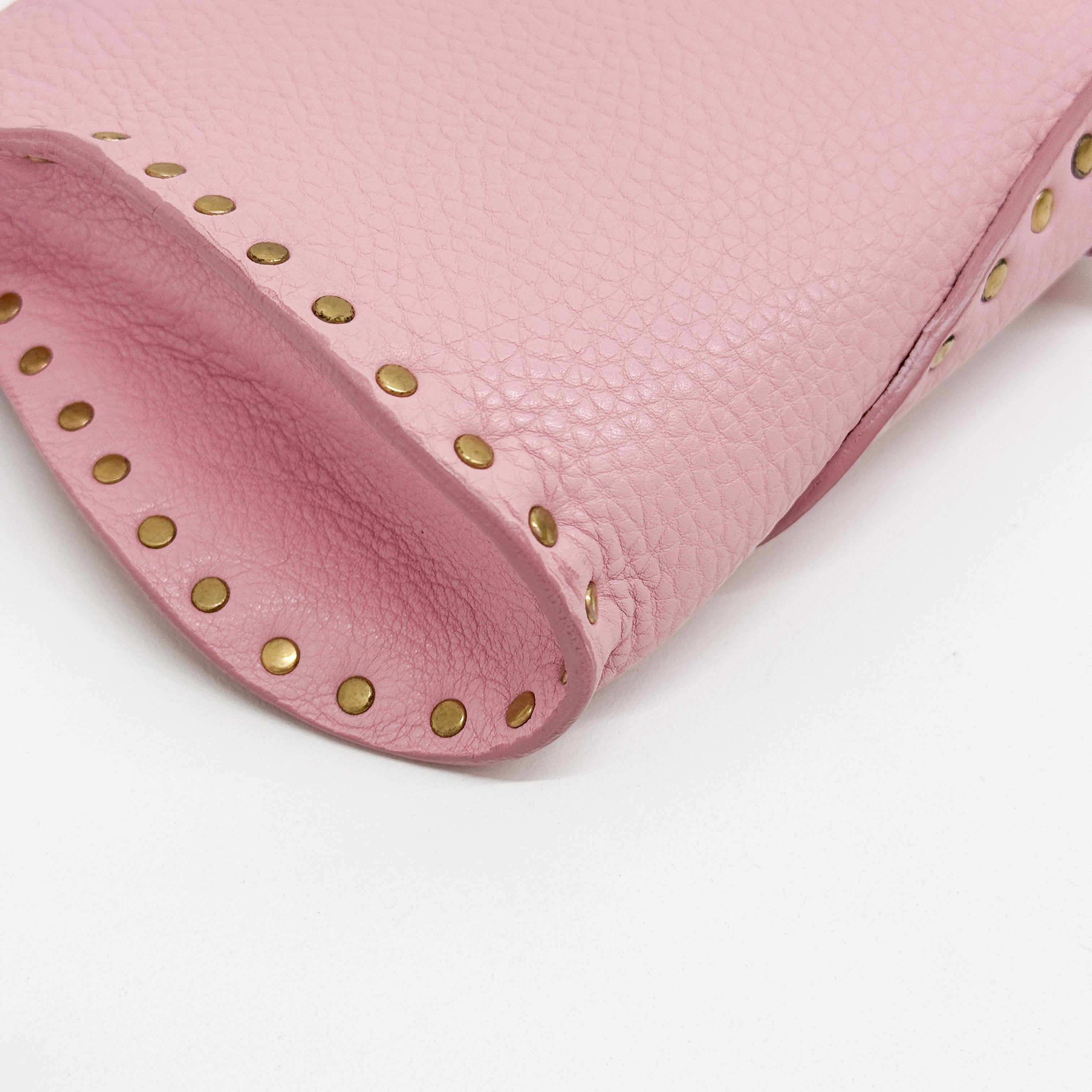 Pink Leather Shoulder Bag