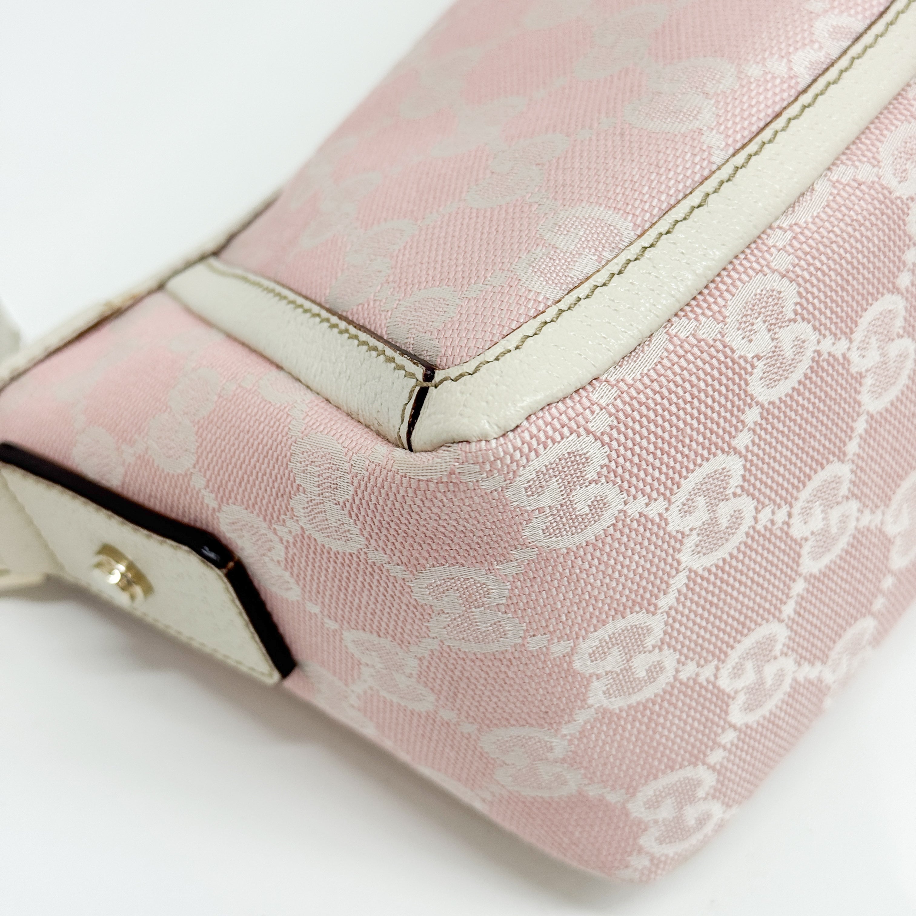 GG Pink Canvas Shoulder Bag