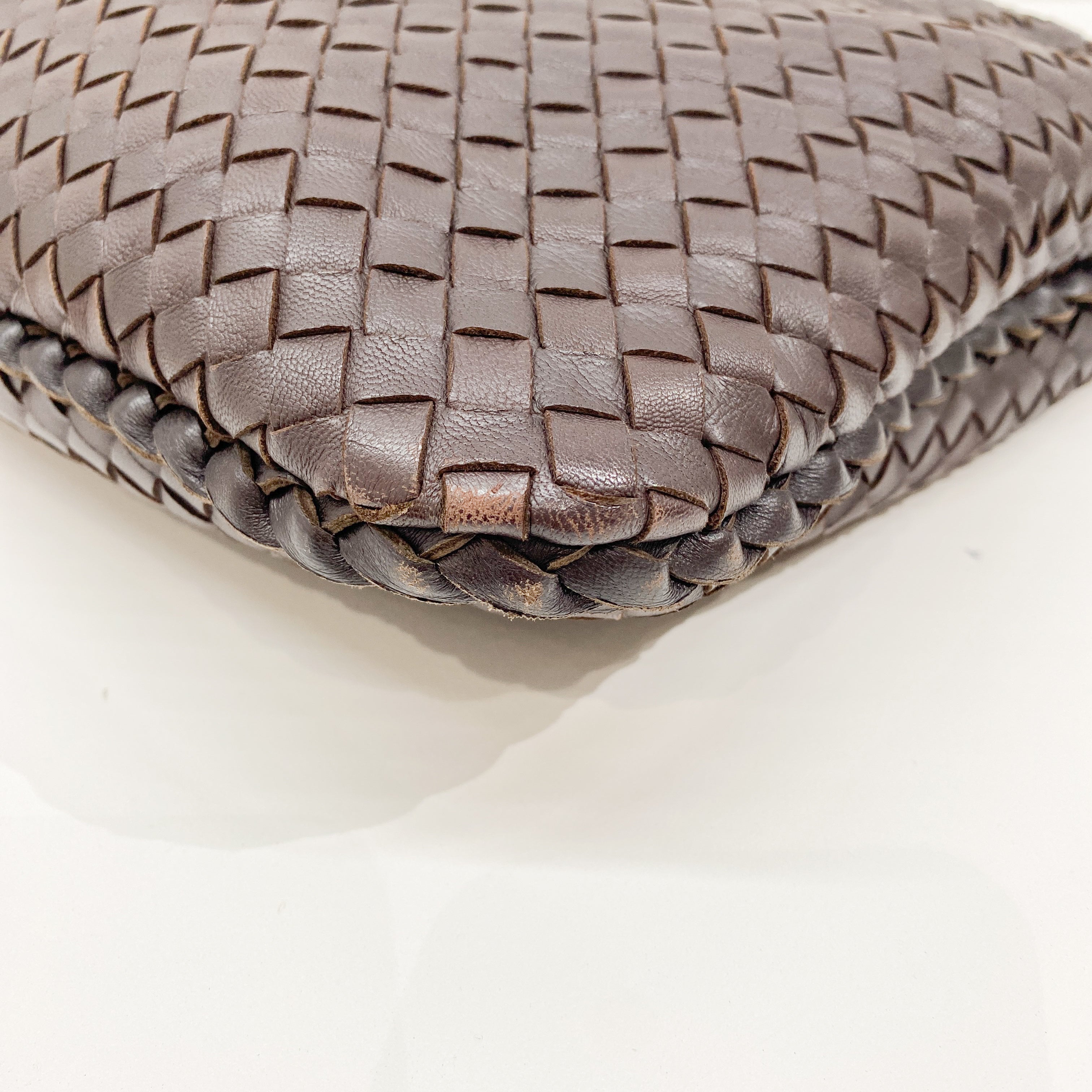 Intrecciato Brown Leather Hobo Bag