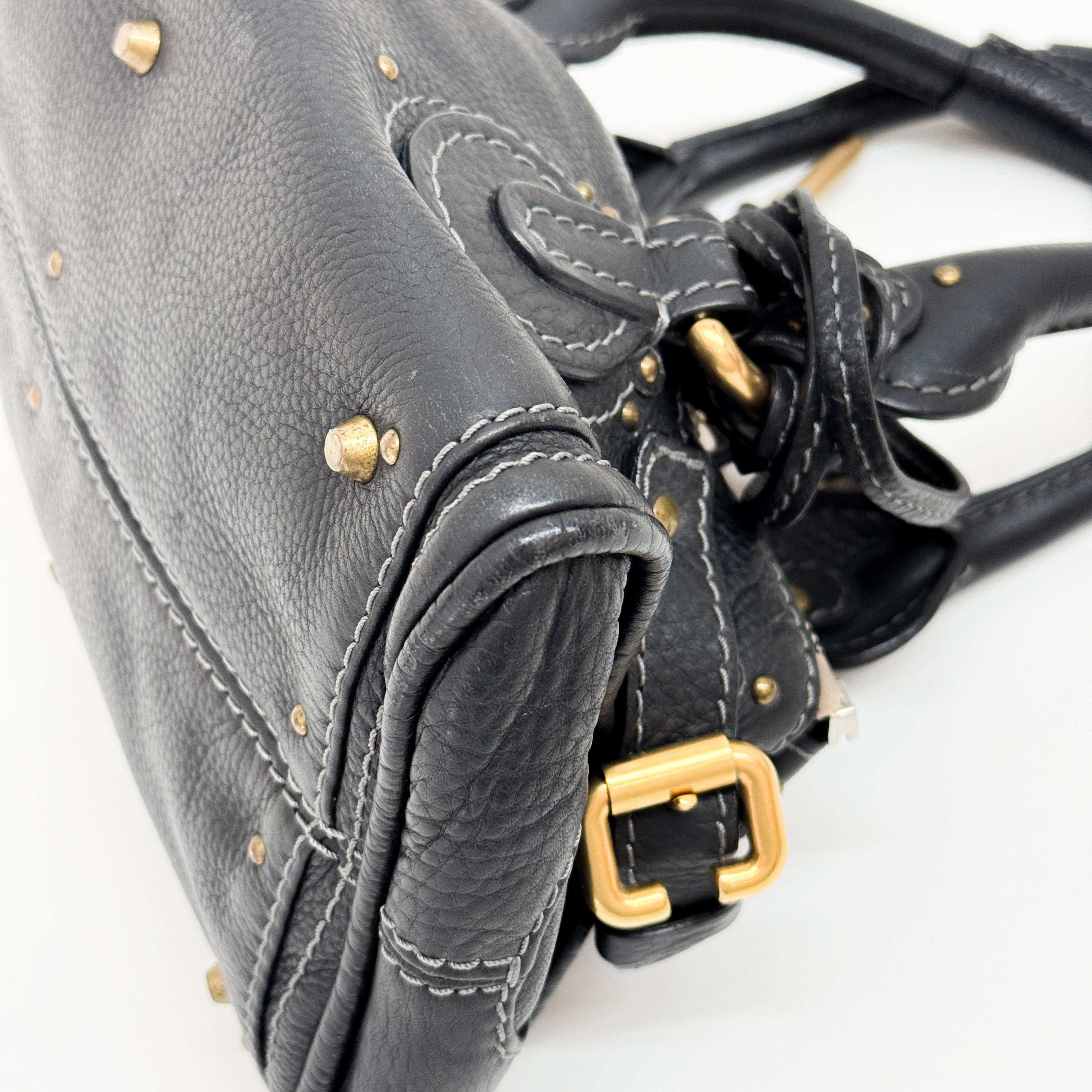 Mini Paddington Black Leather Shoulder Bag