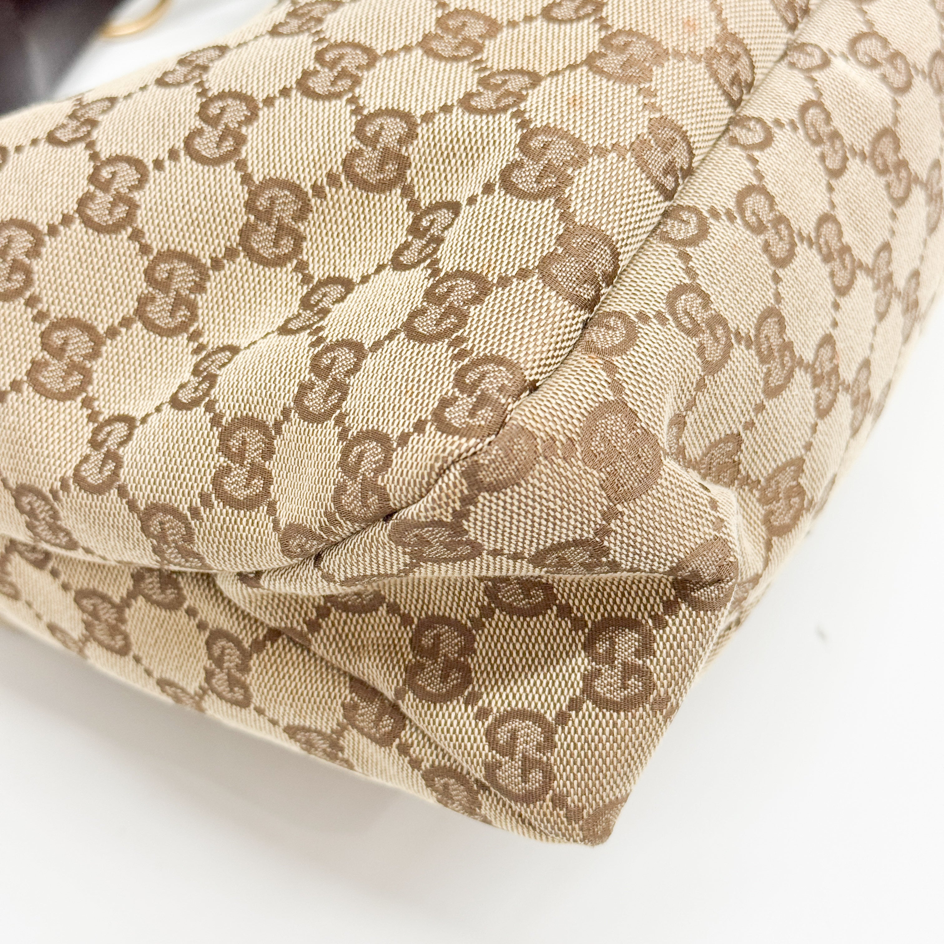 Horsebit Brown GG Canvas Hobo Bag