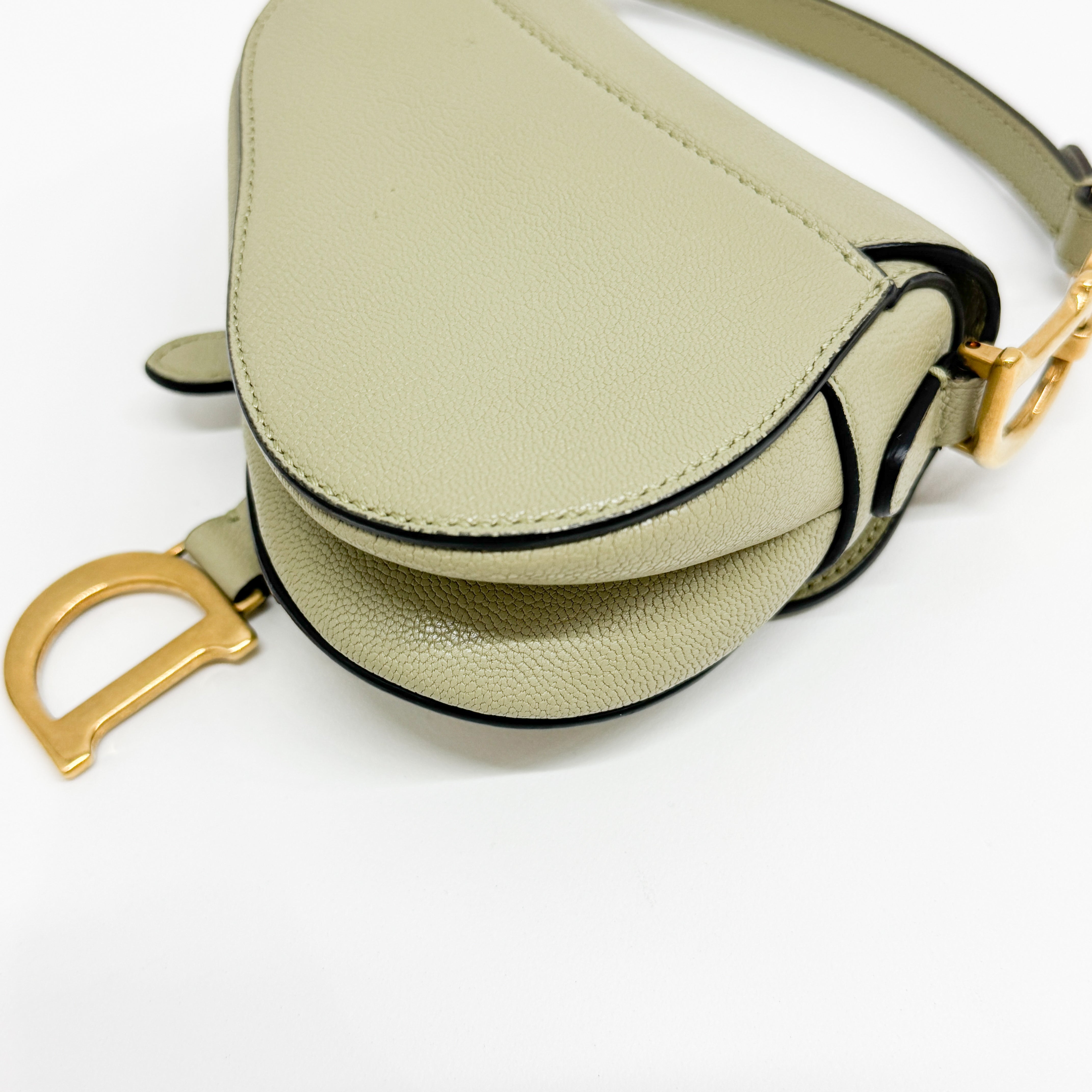 Micro Saddle Olive Green Shoulder Bag