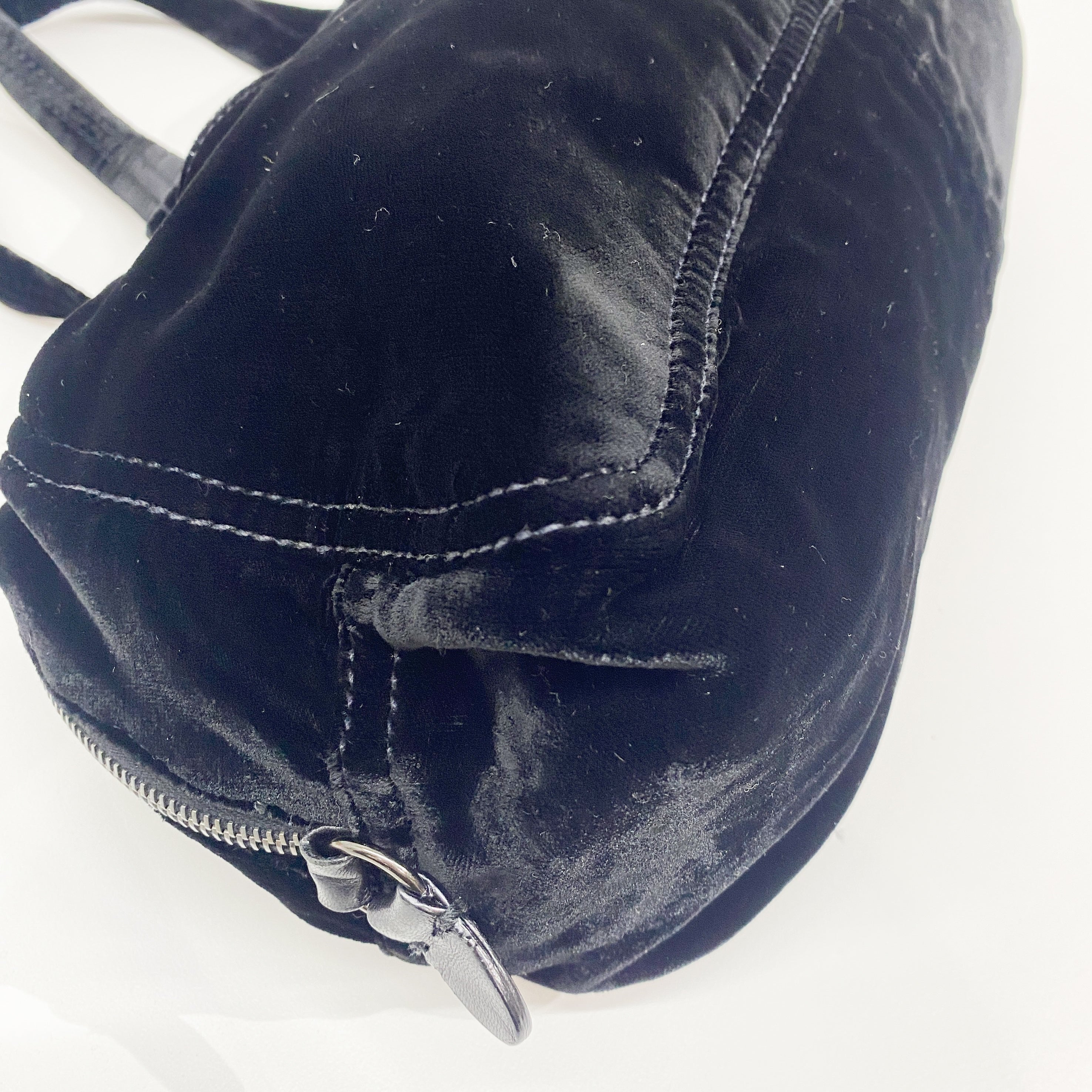 Black Velvet Shoulder Bag
