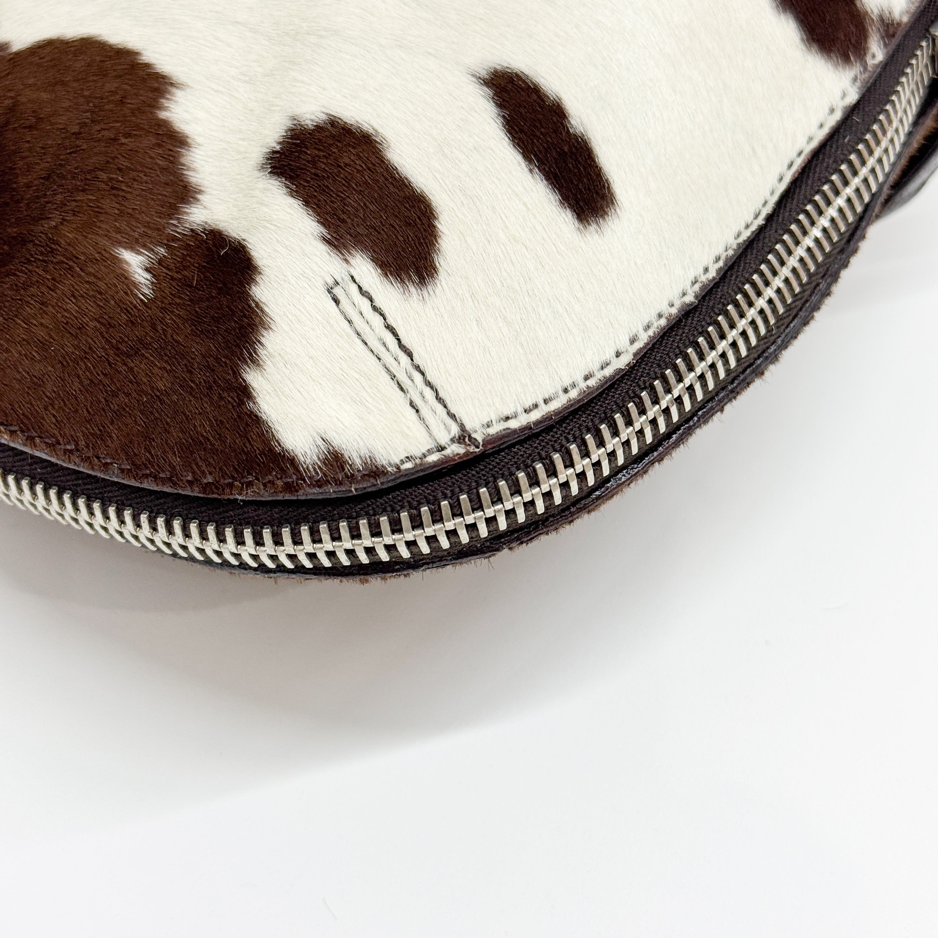 Beau Brown Cow Print Pony Hair Shoulder Bag