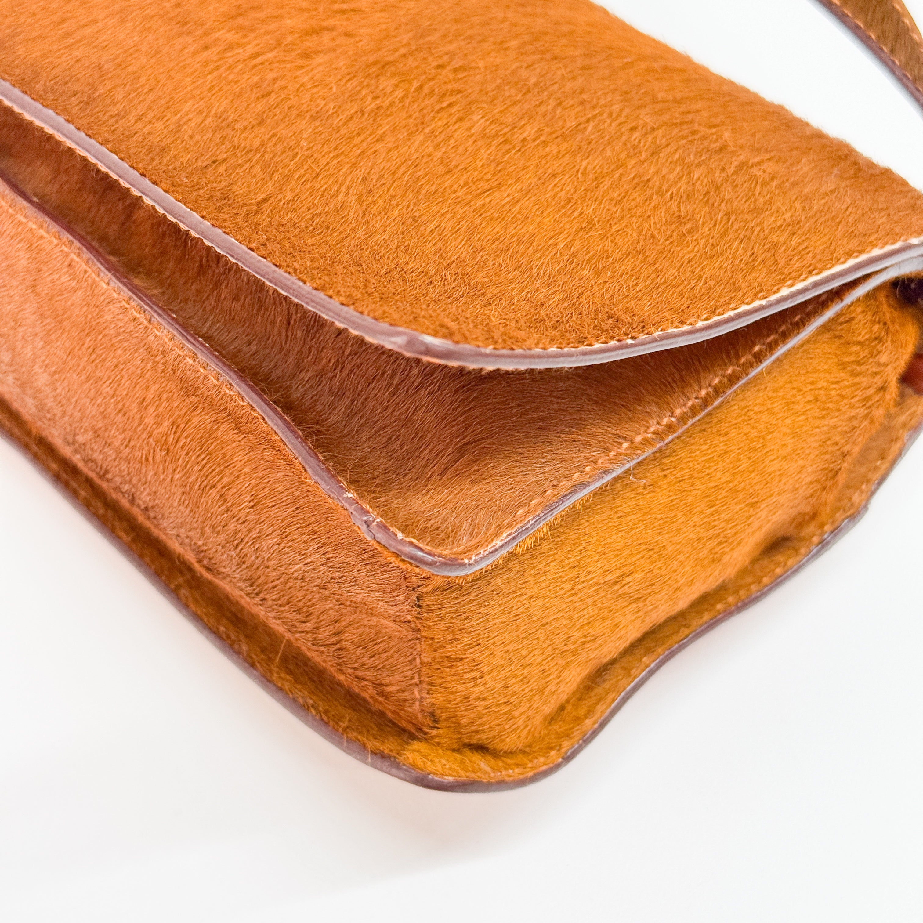 Brown Pony Hair Crossbody Bag