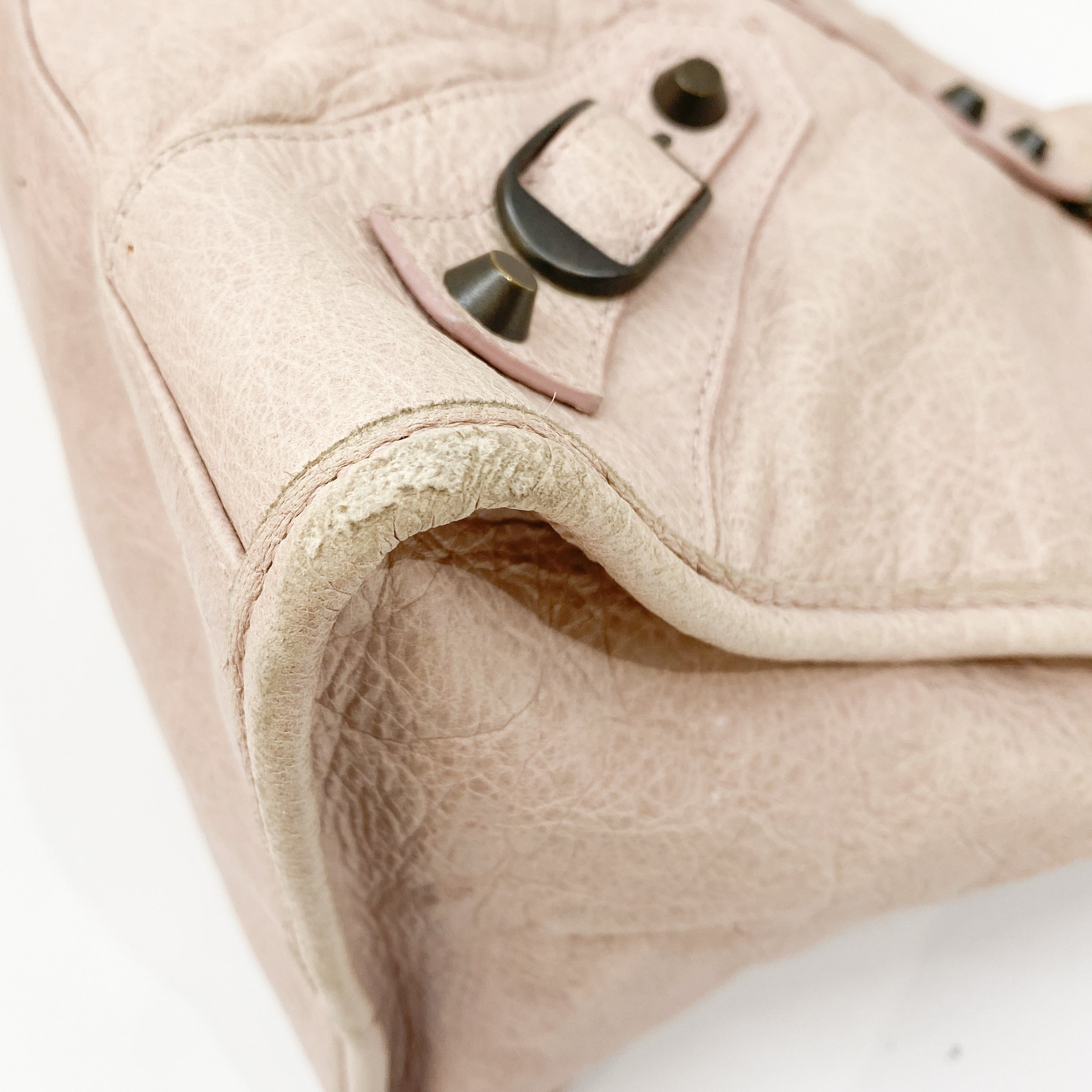The City Beige Leather Two Way Bag
