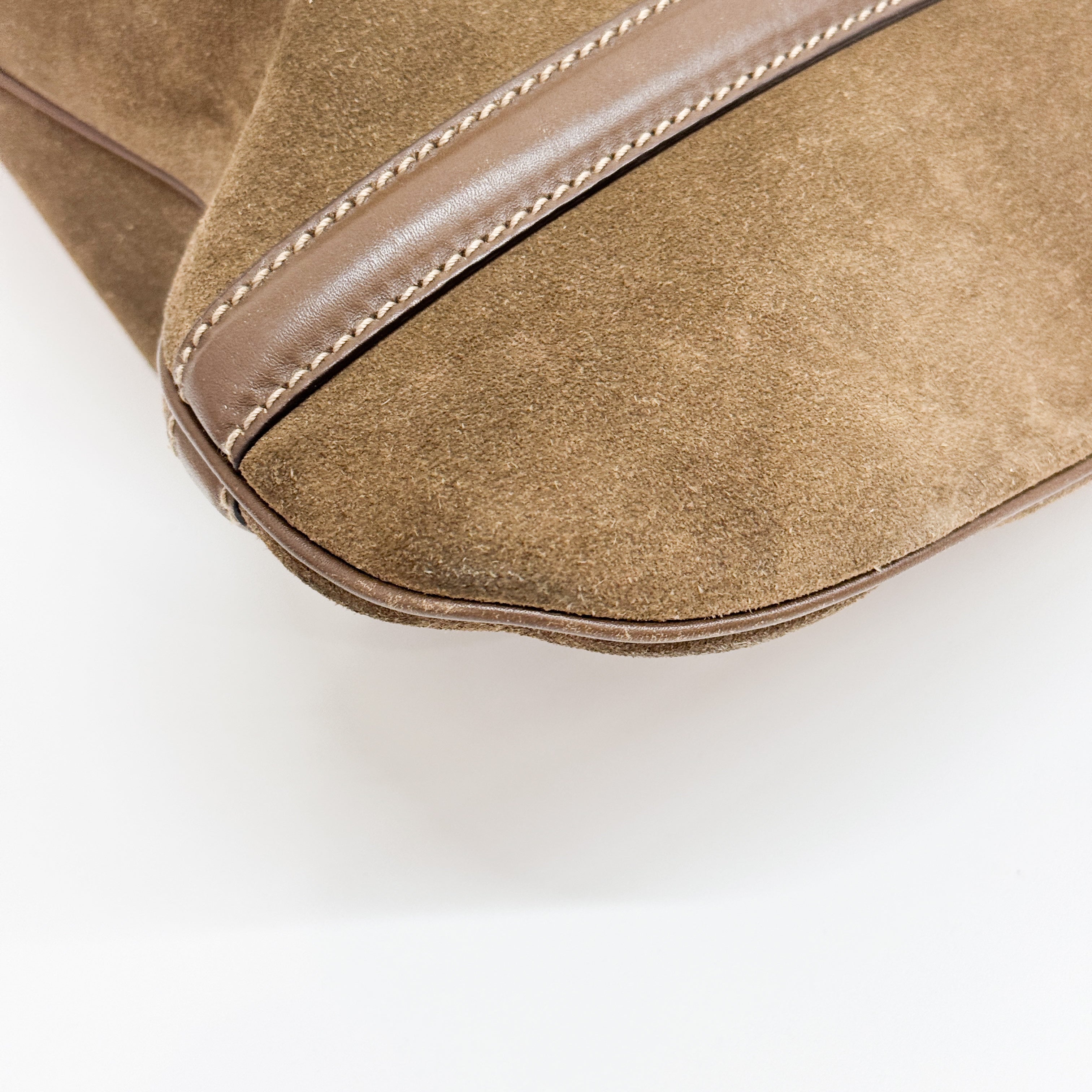 Brown Suede Shoulder Bag