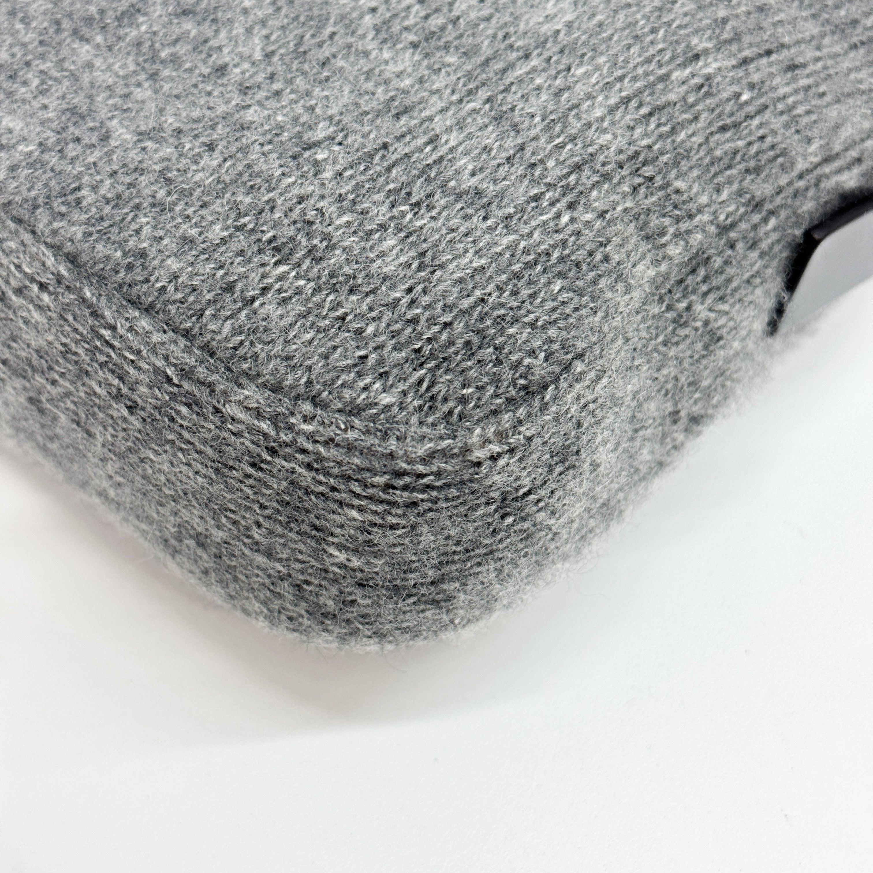 Baguette Grey Wool Shoulder Bag