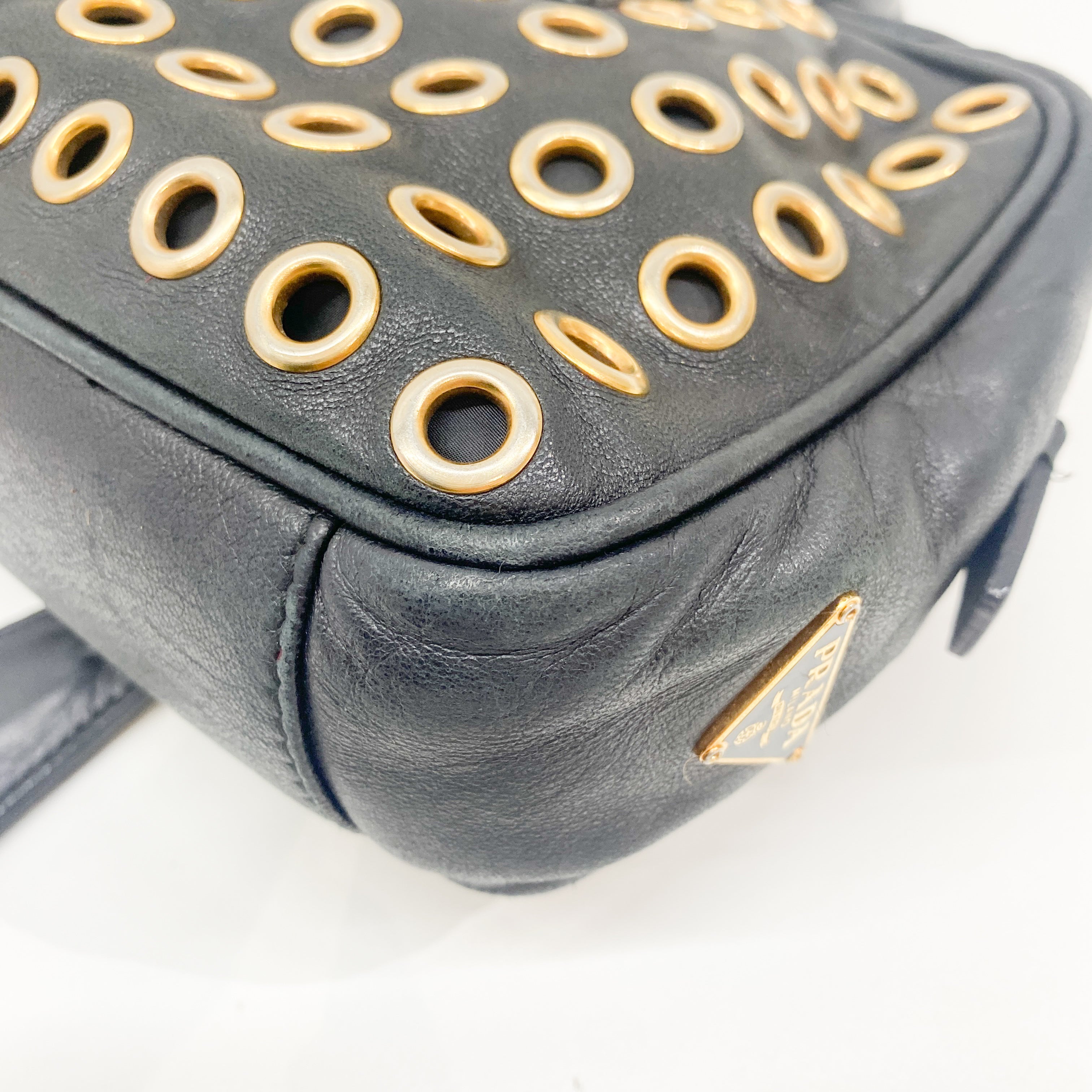 Black Holes Leather Hand Bag
