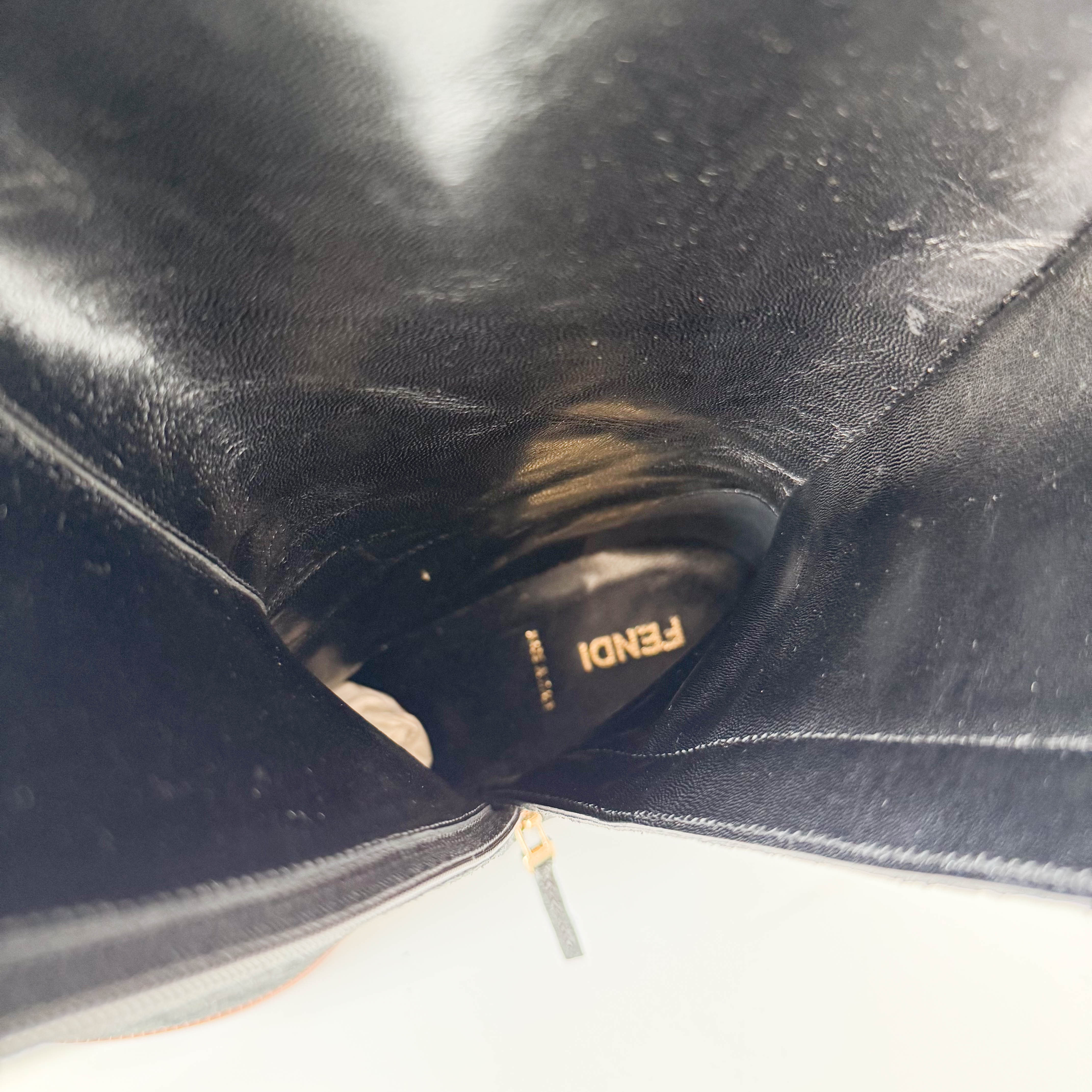 Size 37 1/2 Black Suede Tall Boots