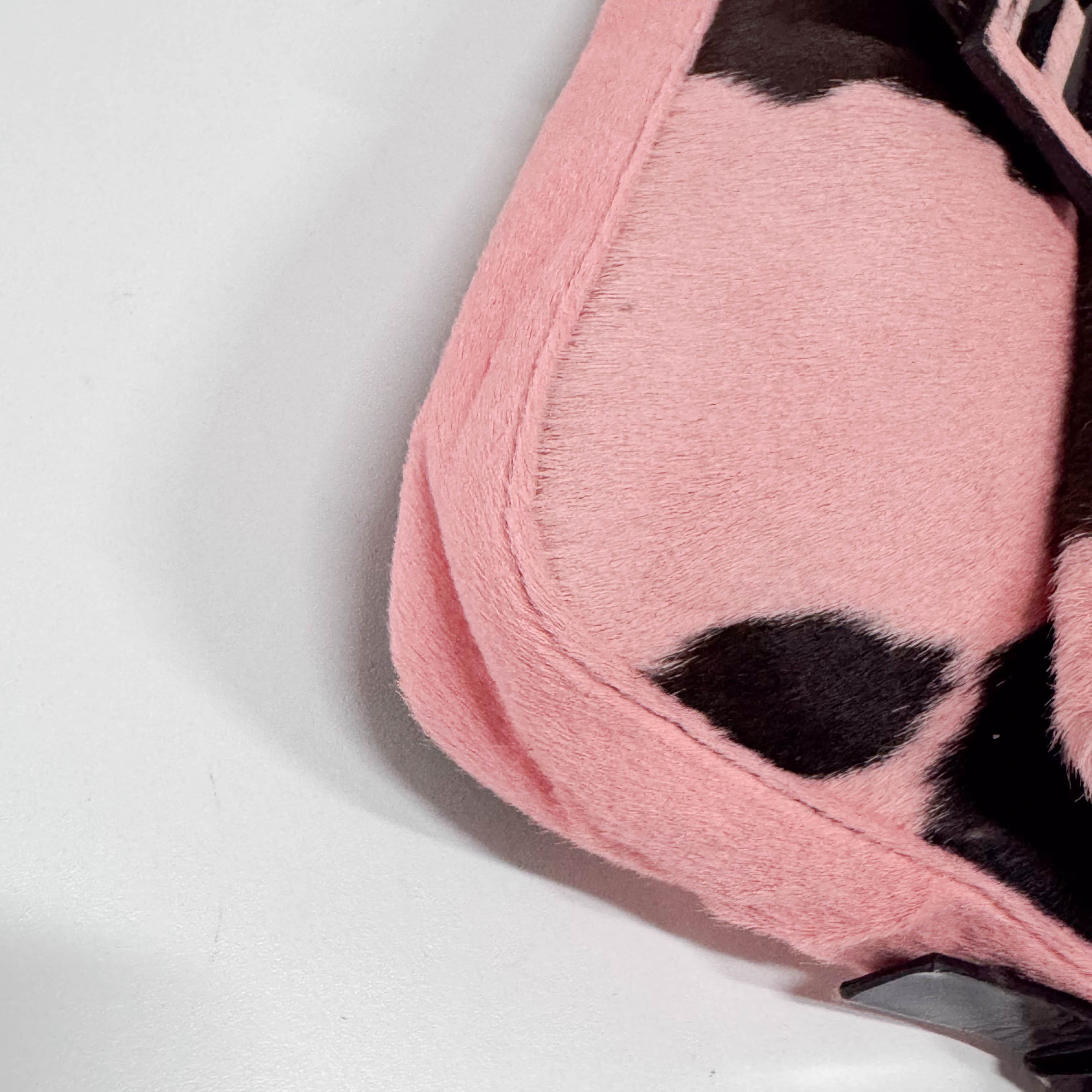 Baguette Pink Pony Hair Shoulder Bag