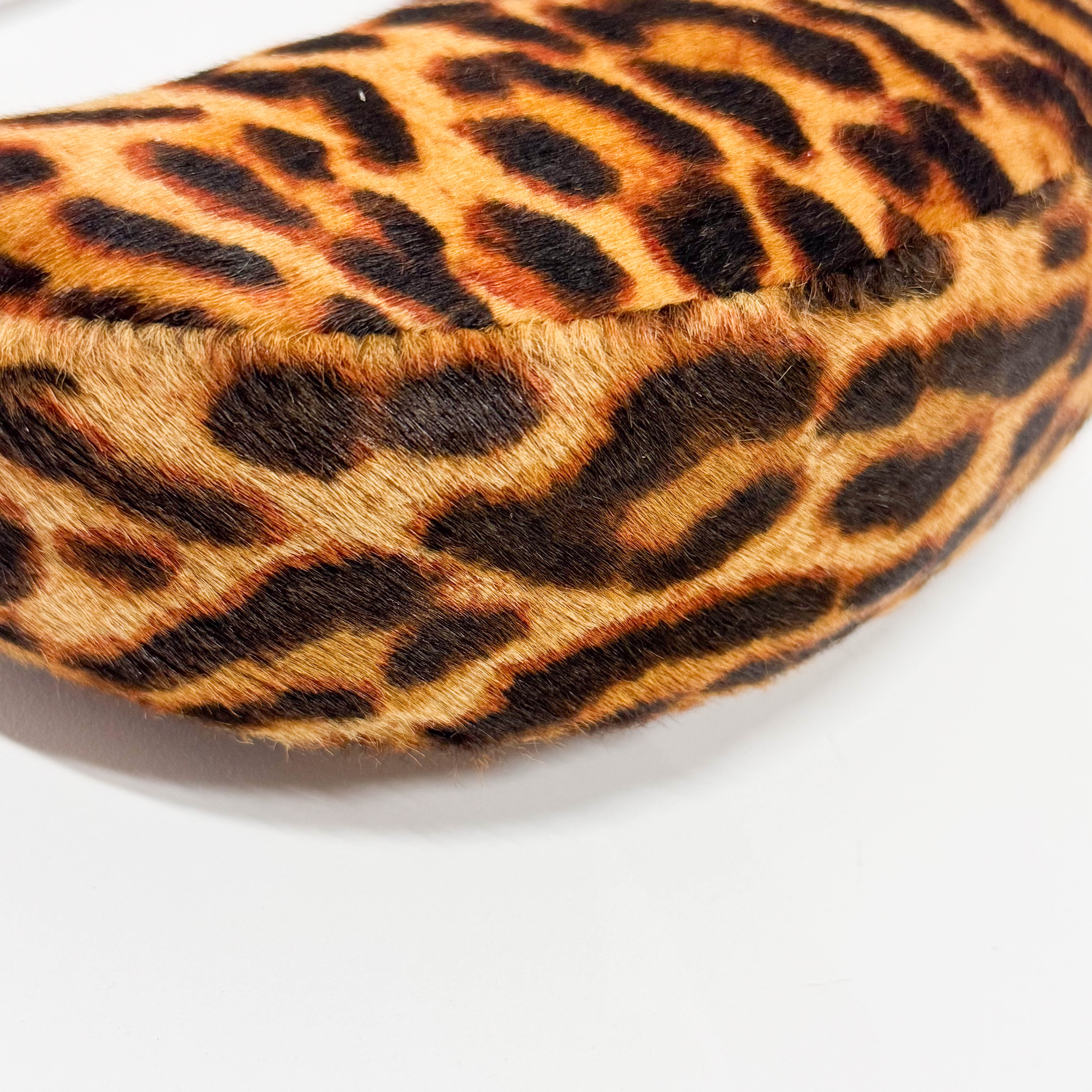 Street Chic Leopard Pony Hair Hobo Shoulder Bag