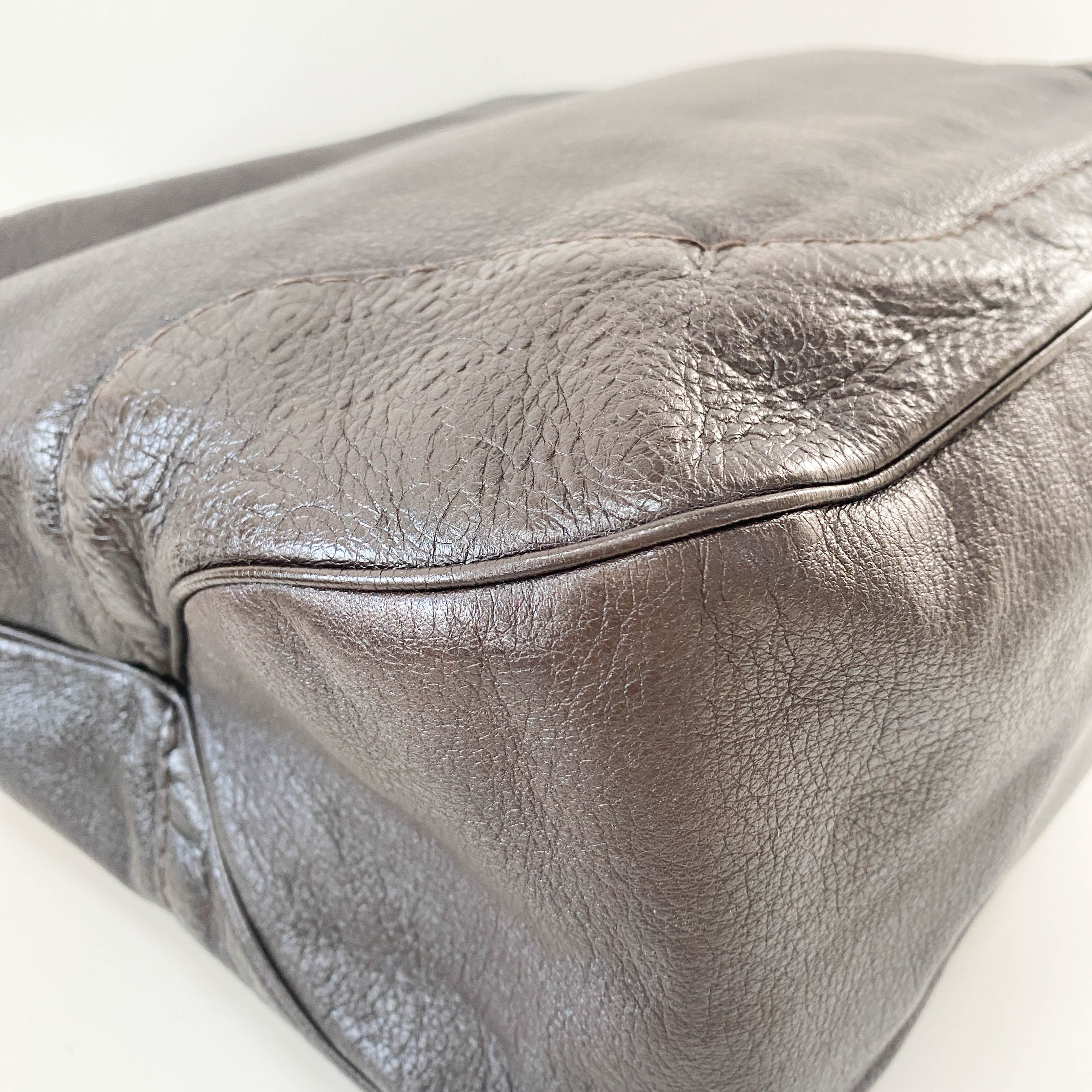 Dark Brown Leather Shoulder Bag