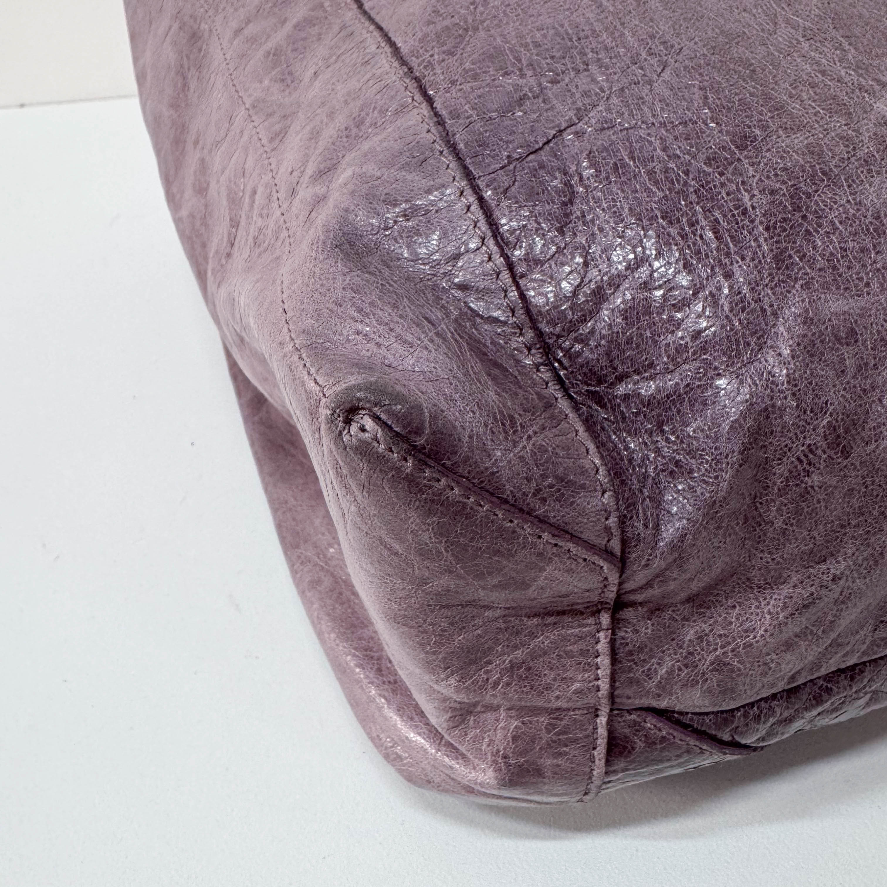 The Day Purple Leather Tote Bag