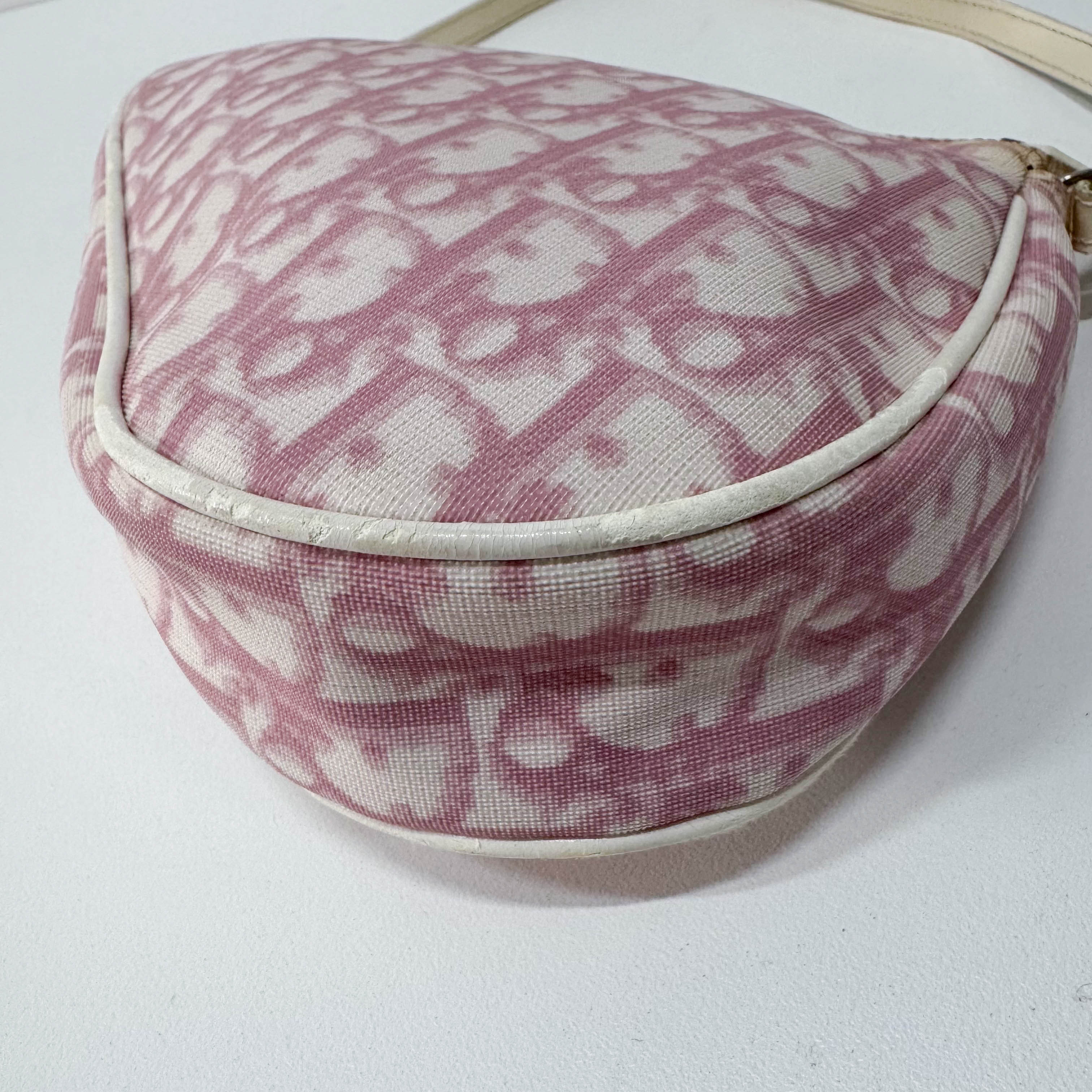 Saddle Trotter Pink Coated Canvas Shoulder Bag