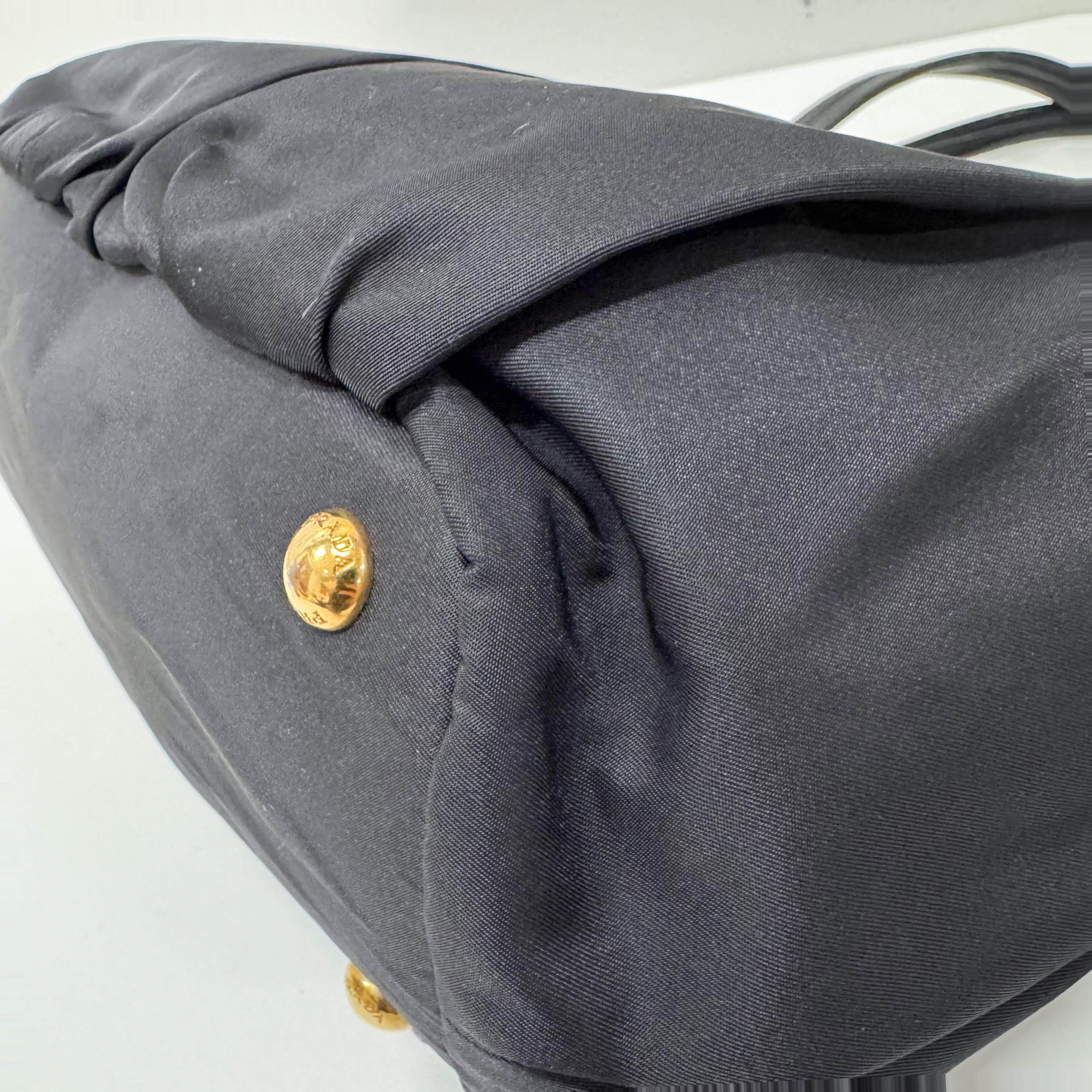 Green Snakeprint Nylon Shoulder Bag