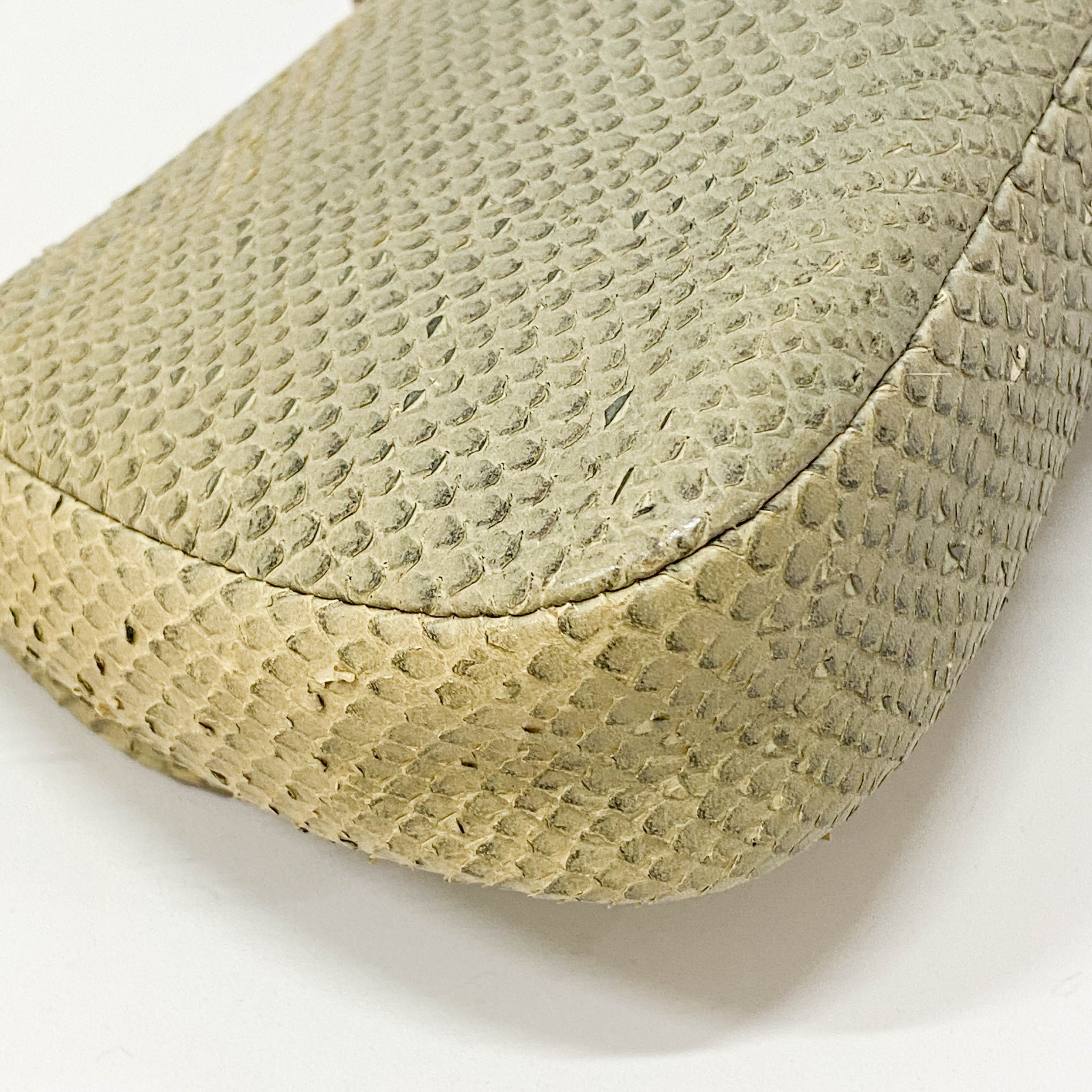 Saddle Light Grey Python Two Way Bag