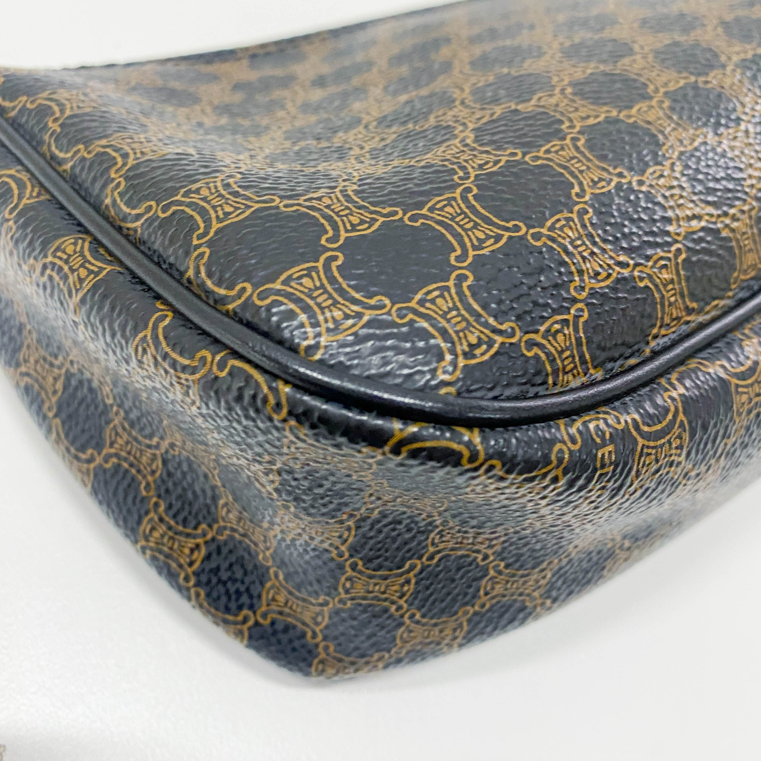 Macadam Small Black Coated Canvas Shoulder Bag