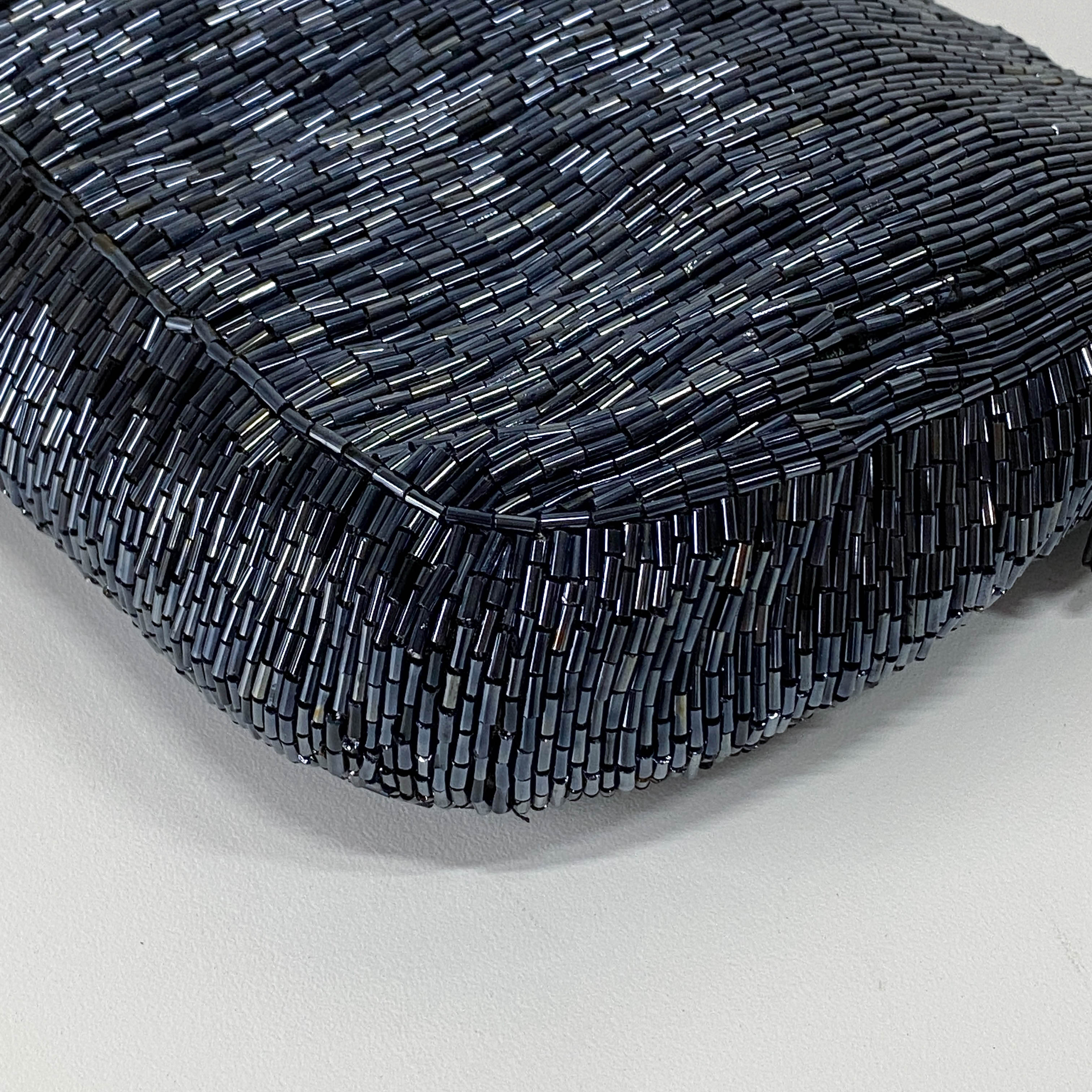 Baguette Black Beads Shoulder Bag