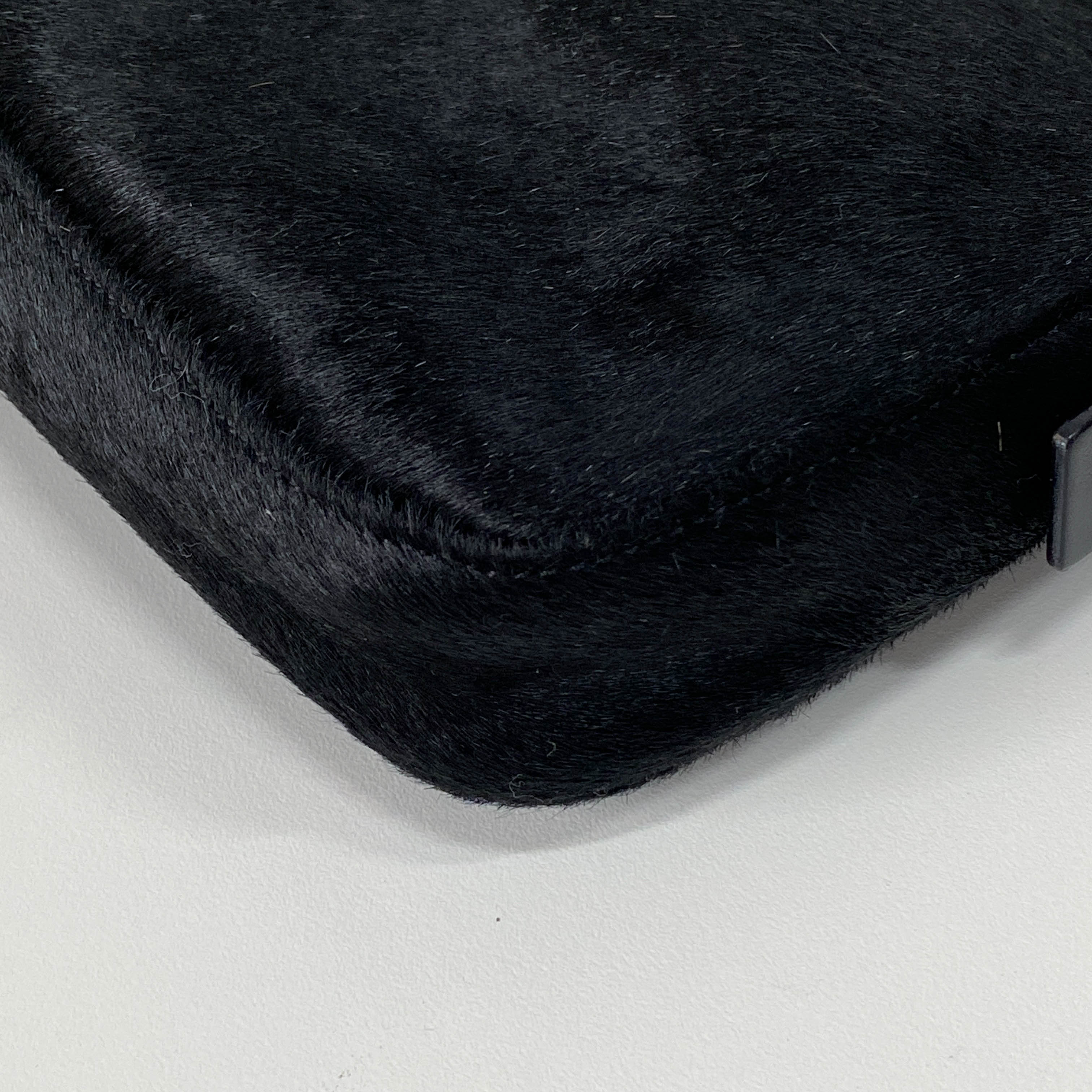 Baguette Black Pony Hair Shoulder Bag