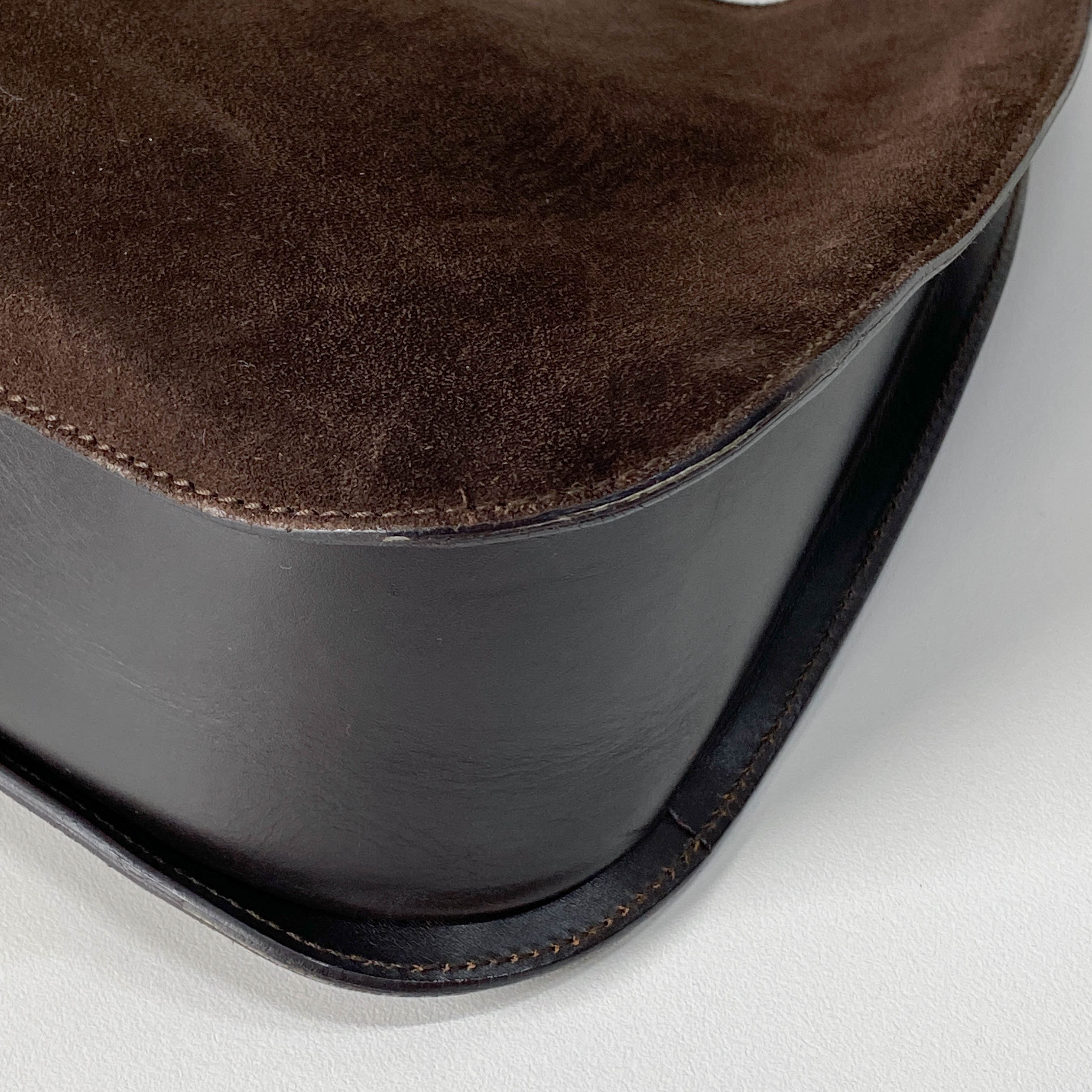 Brown Suede Shoulder Bag