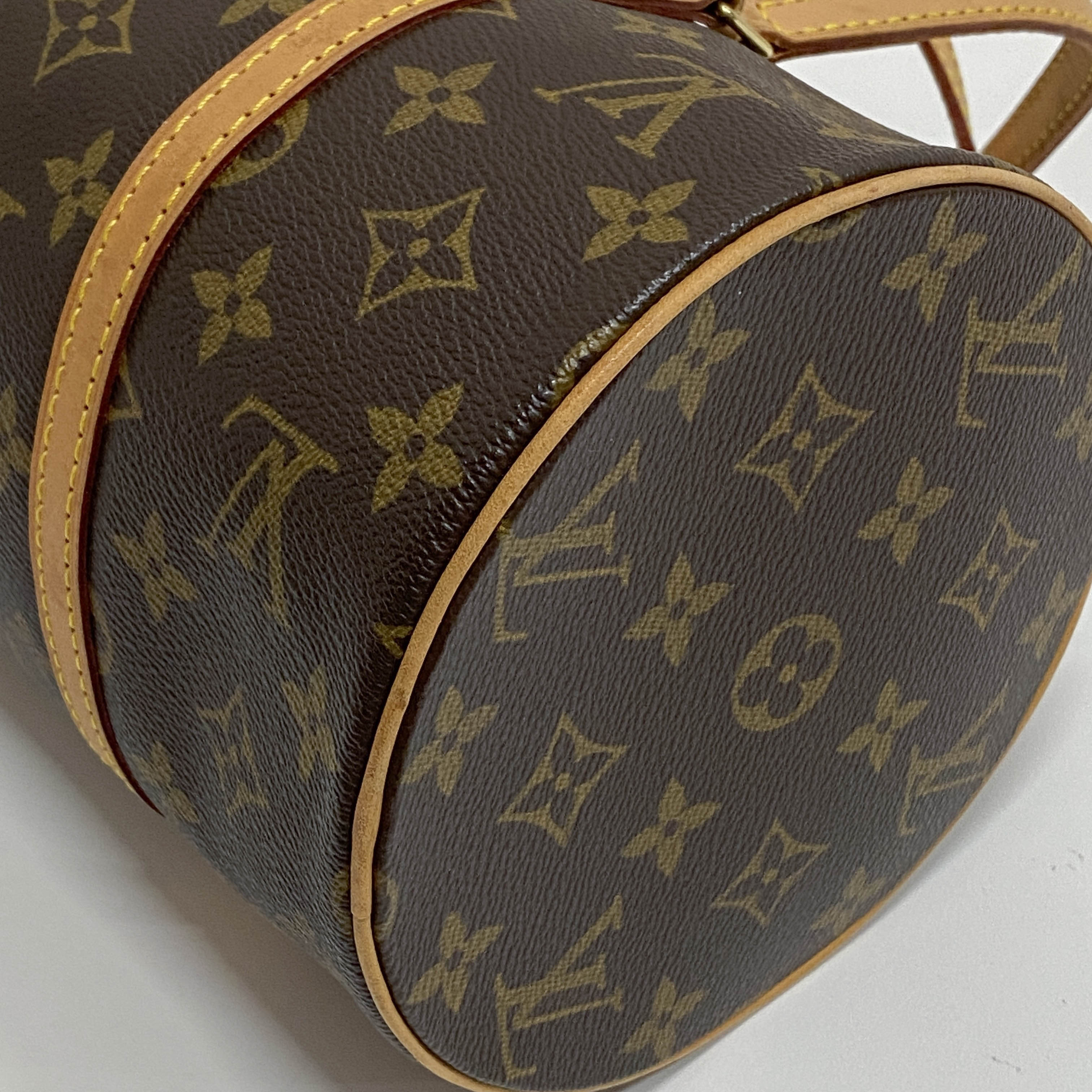 Monogram Brown Leather Shoulder Bag