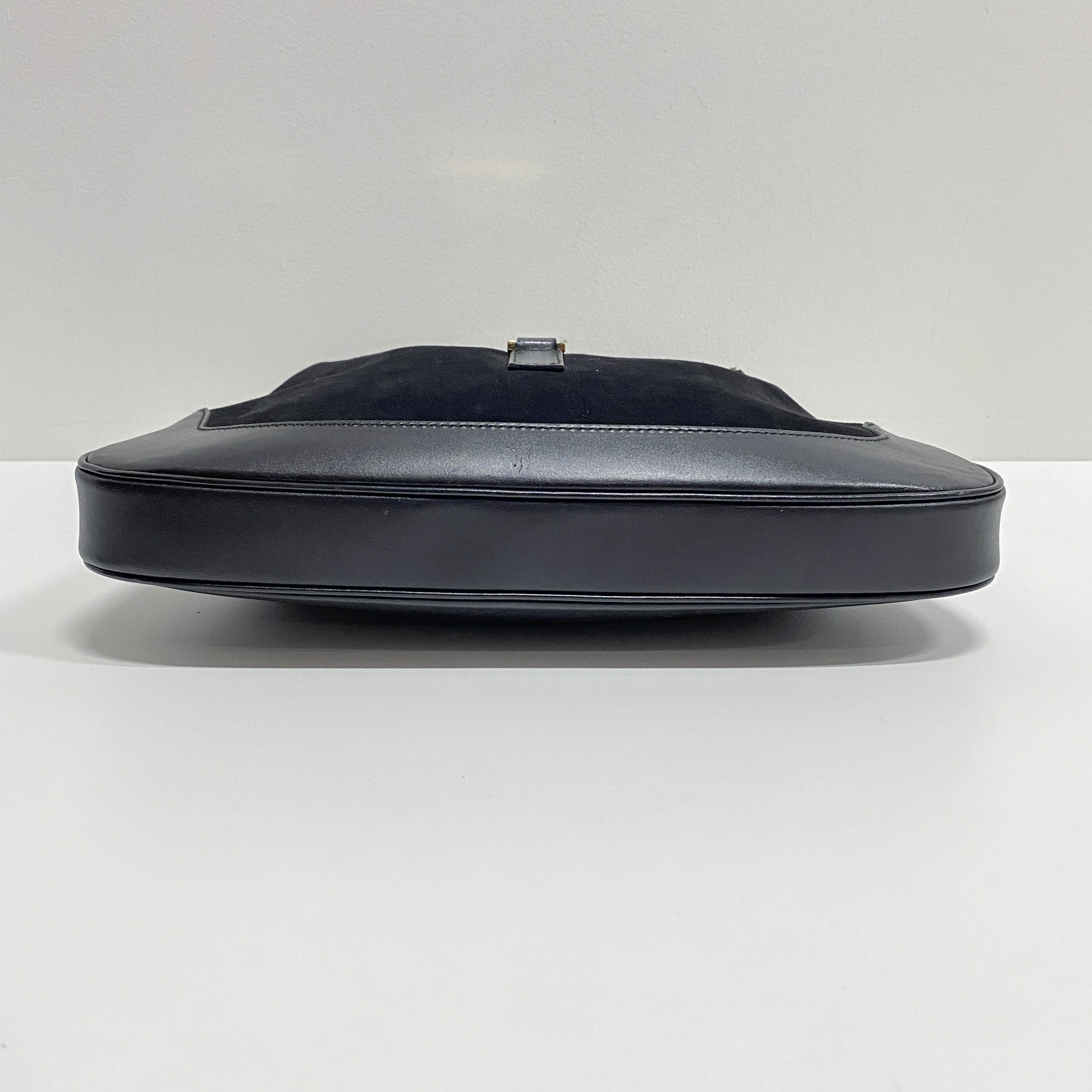 Jackie Black Suede Shoulder Bag