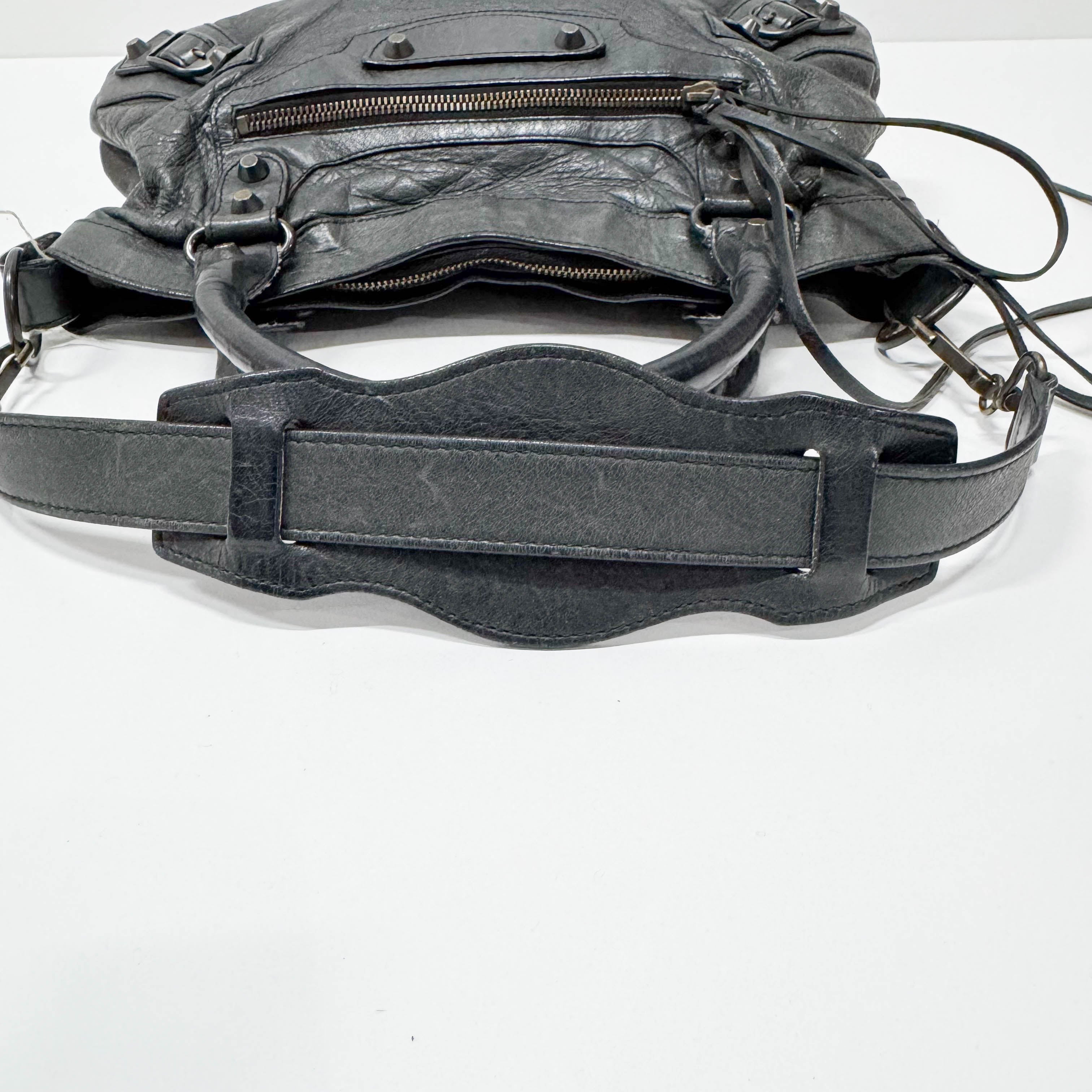 The First Black Calfskin Leather Handlebag