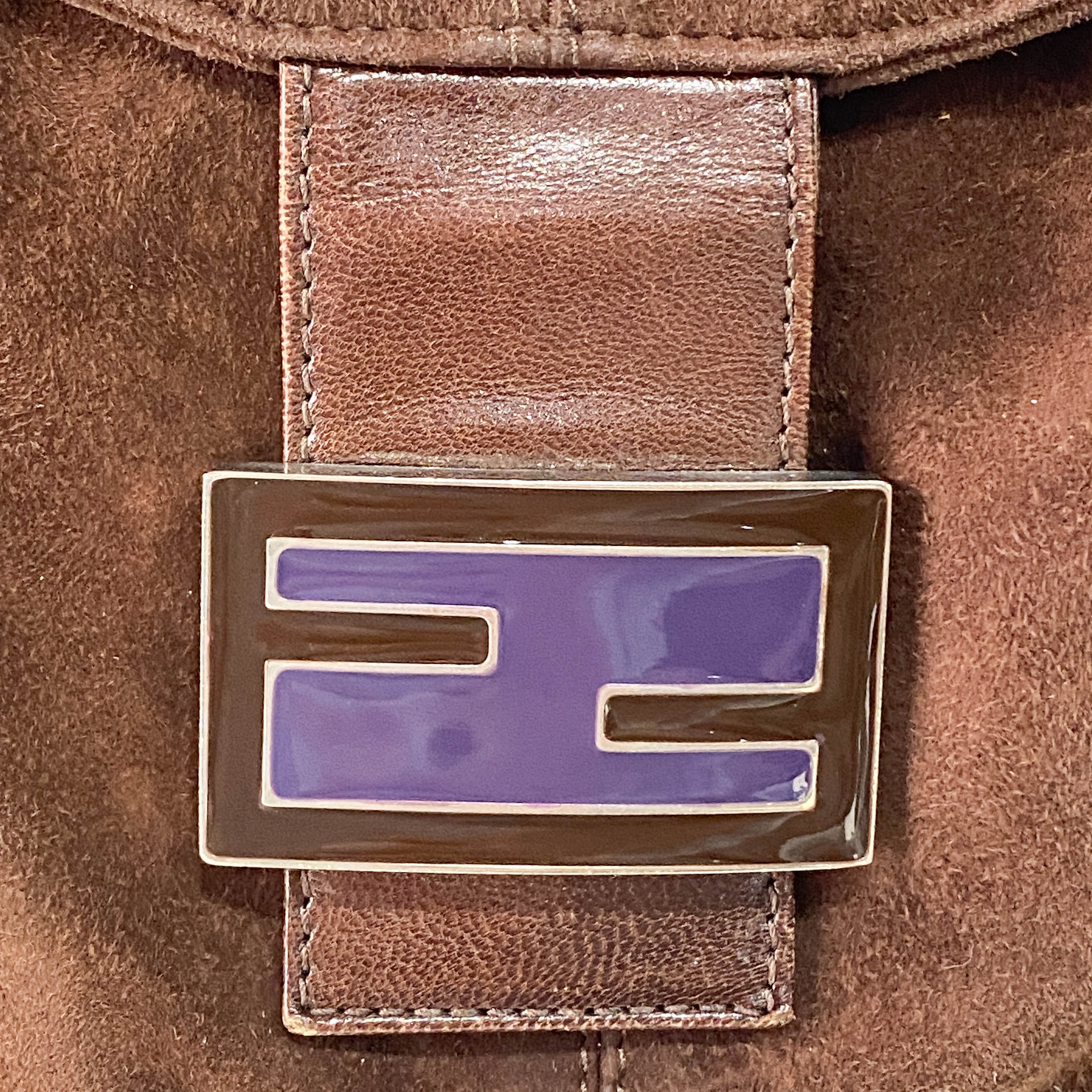 Vintage Brown Suede Shoulder Bag