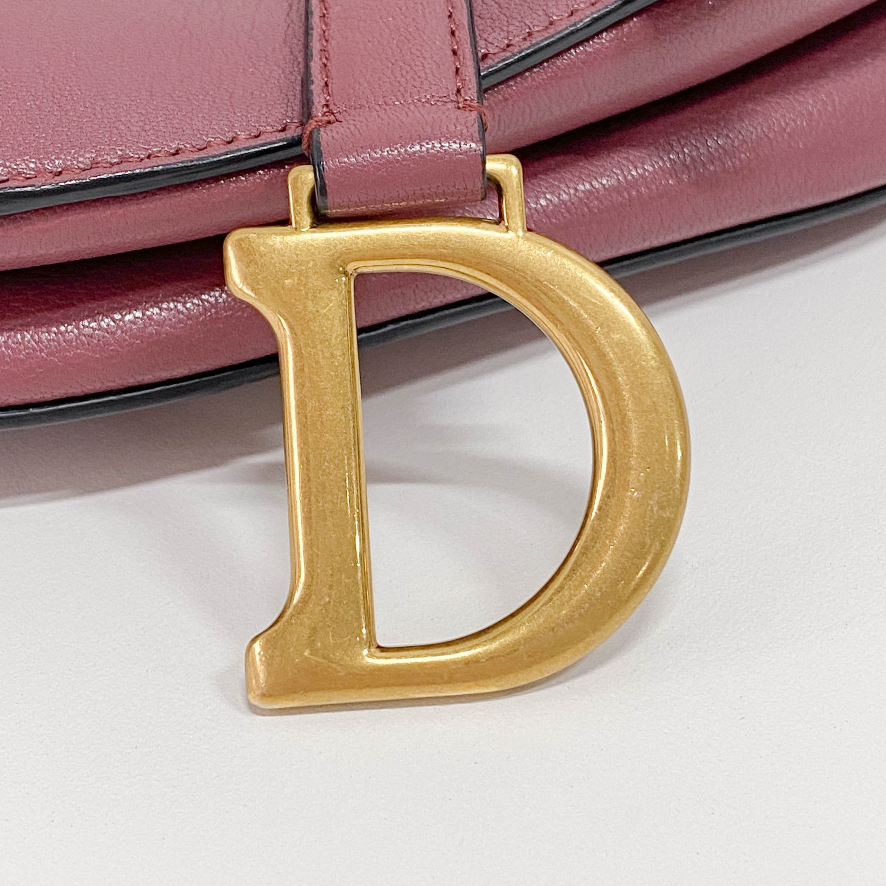 Saddle Purple/Pink Leather Shoulder Bag