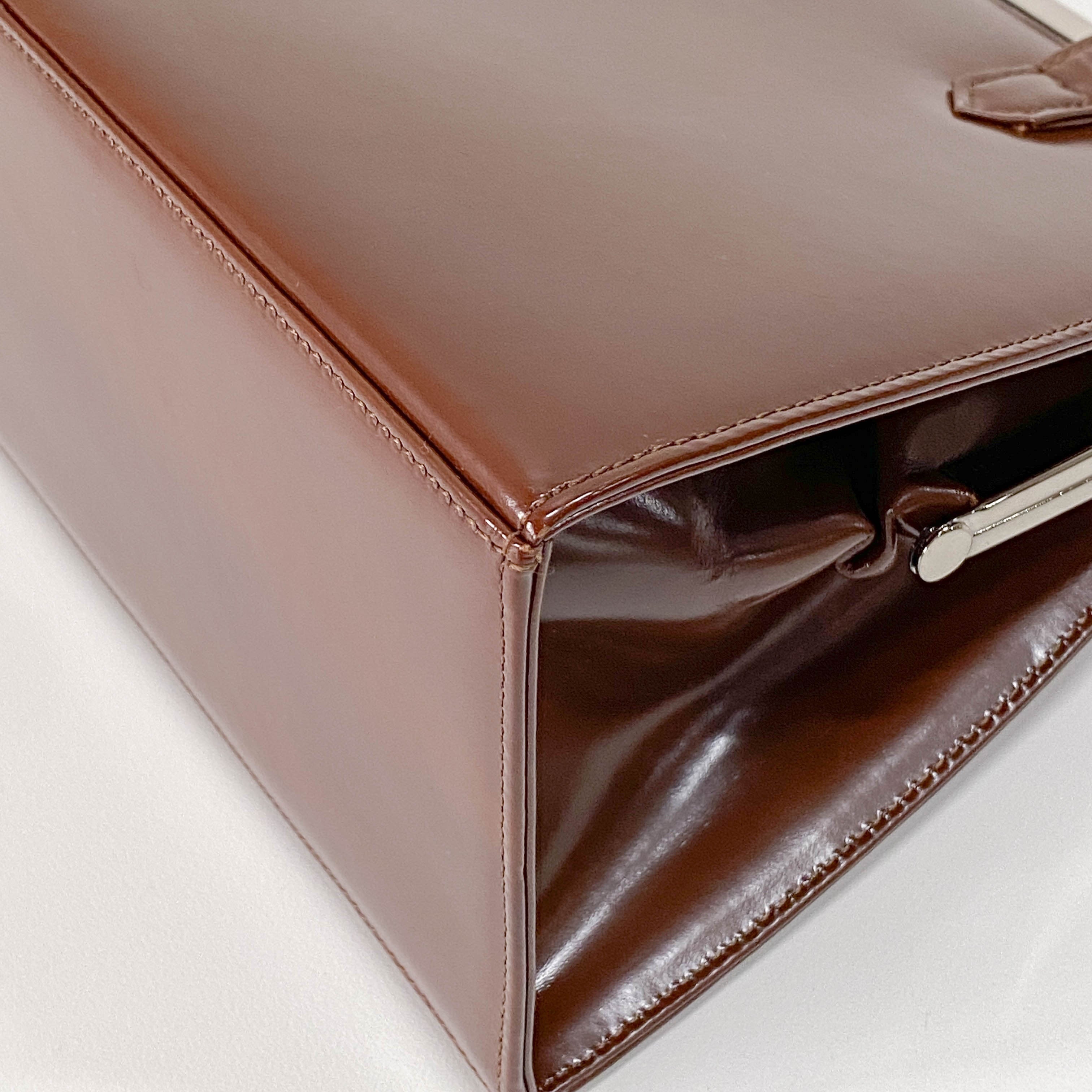 Brown Leather Handle Bag