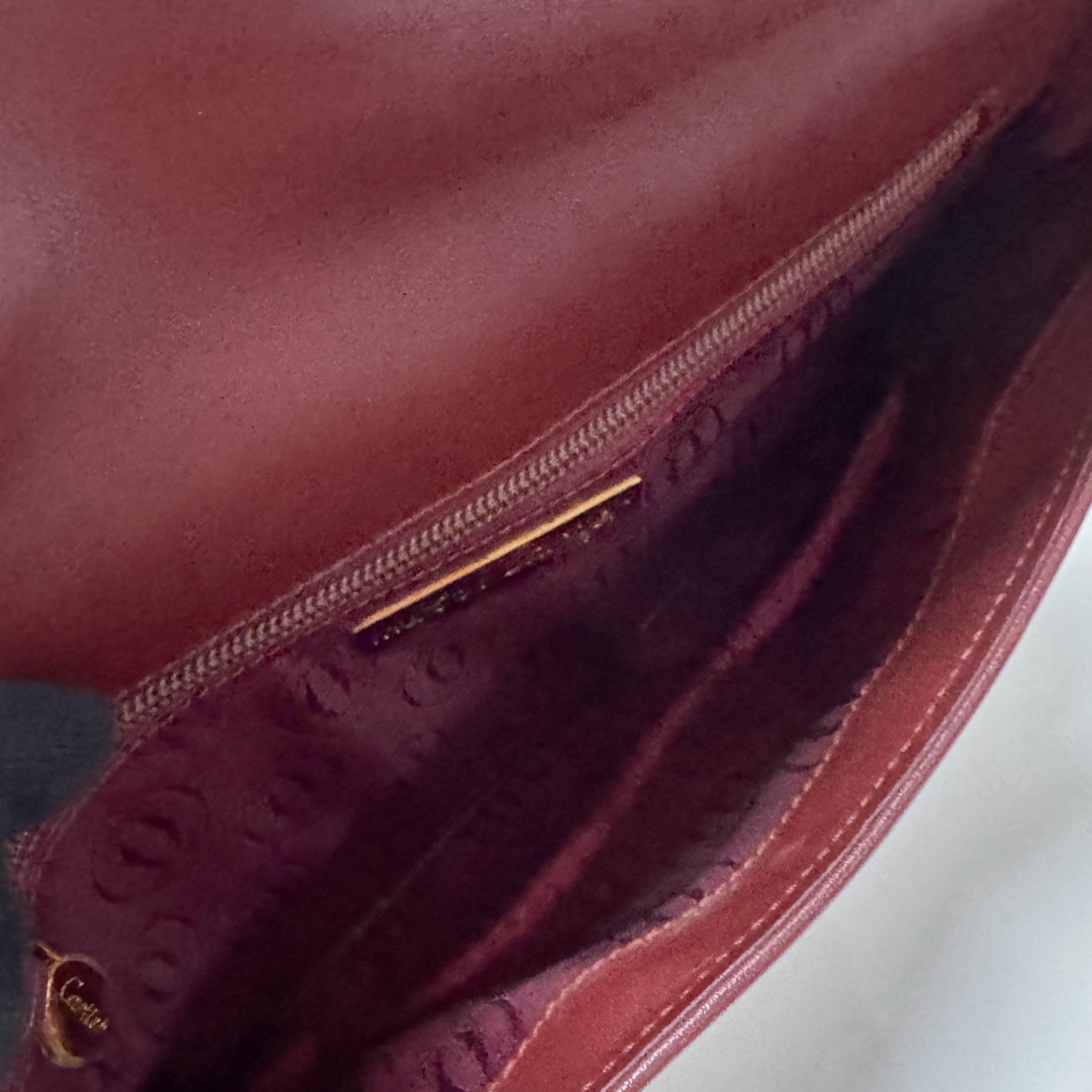 Must de Burgundy Leather Clutch Bag