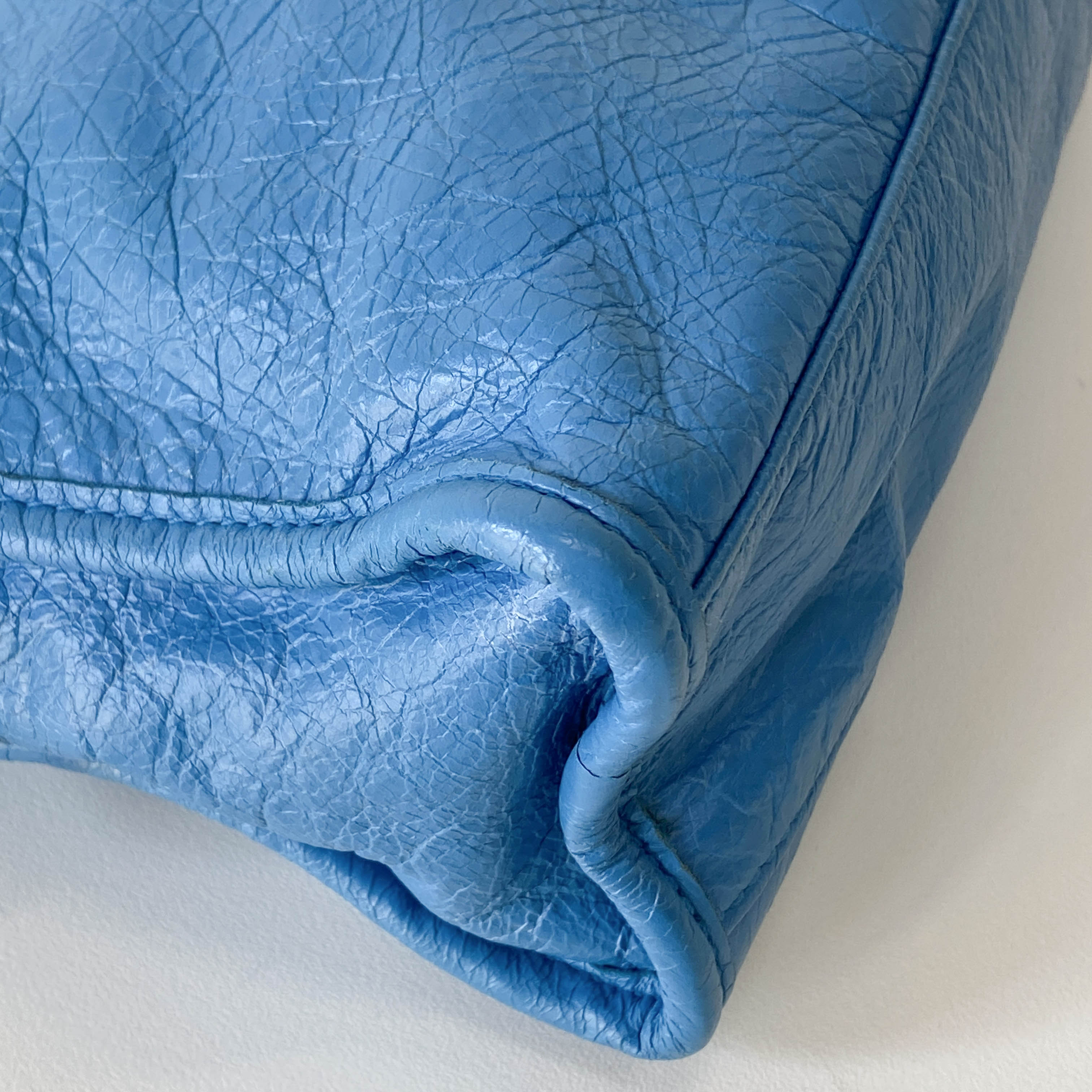 Mini City Blue Leather Two Way Bag