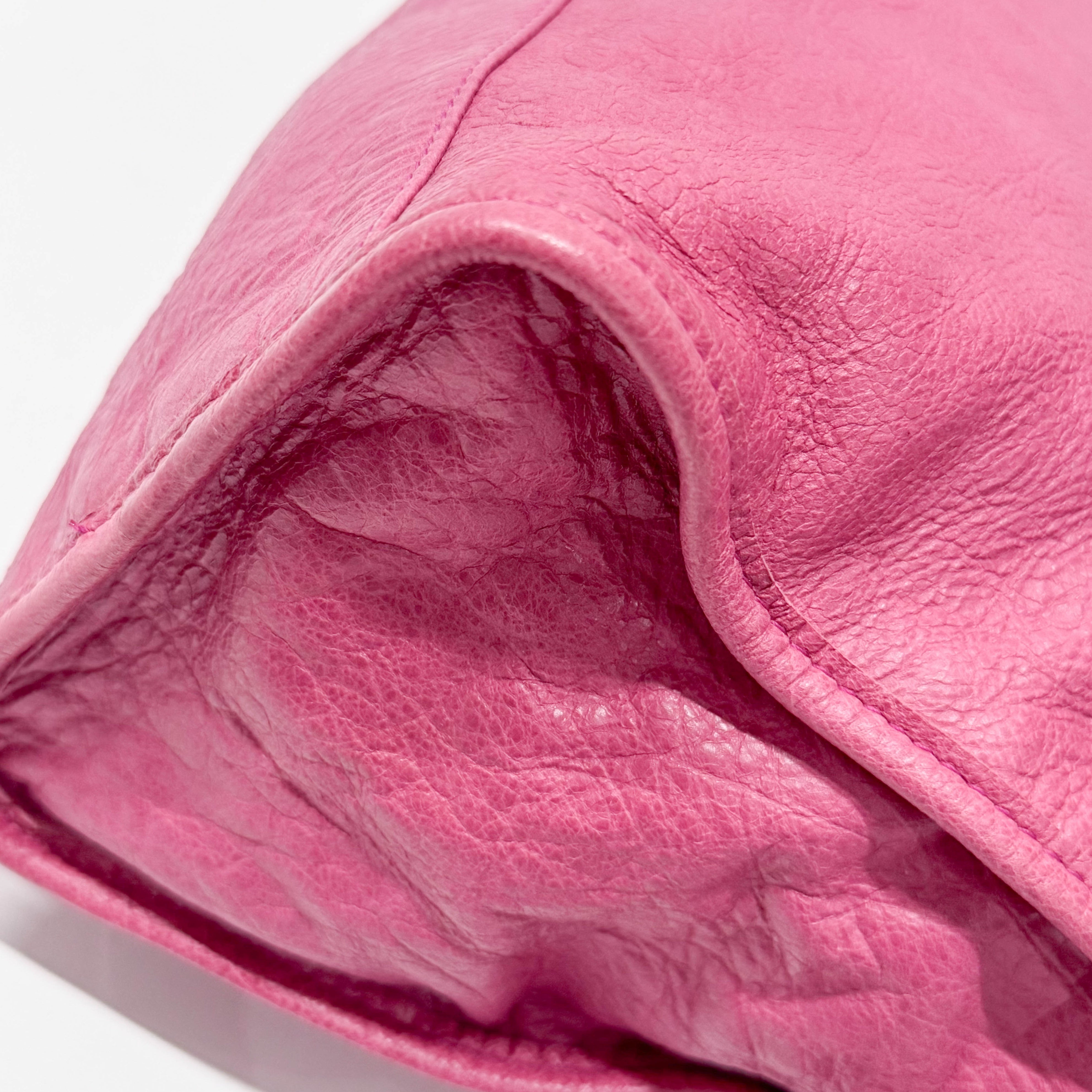 The City Pink Calfskin Leather Two Way Bag