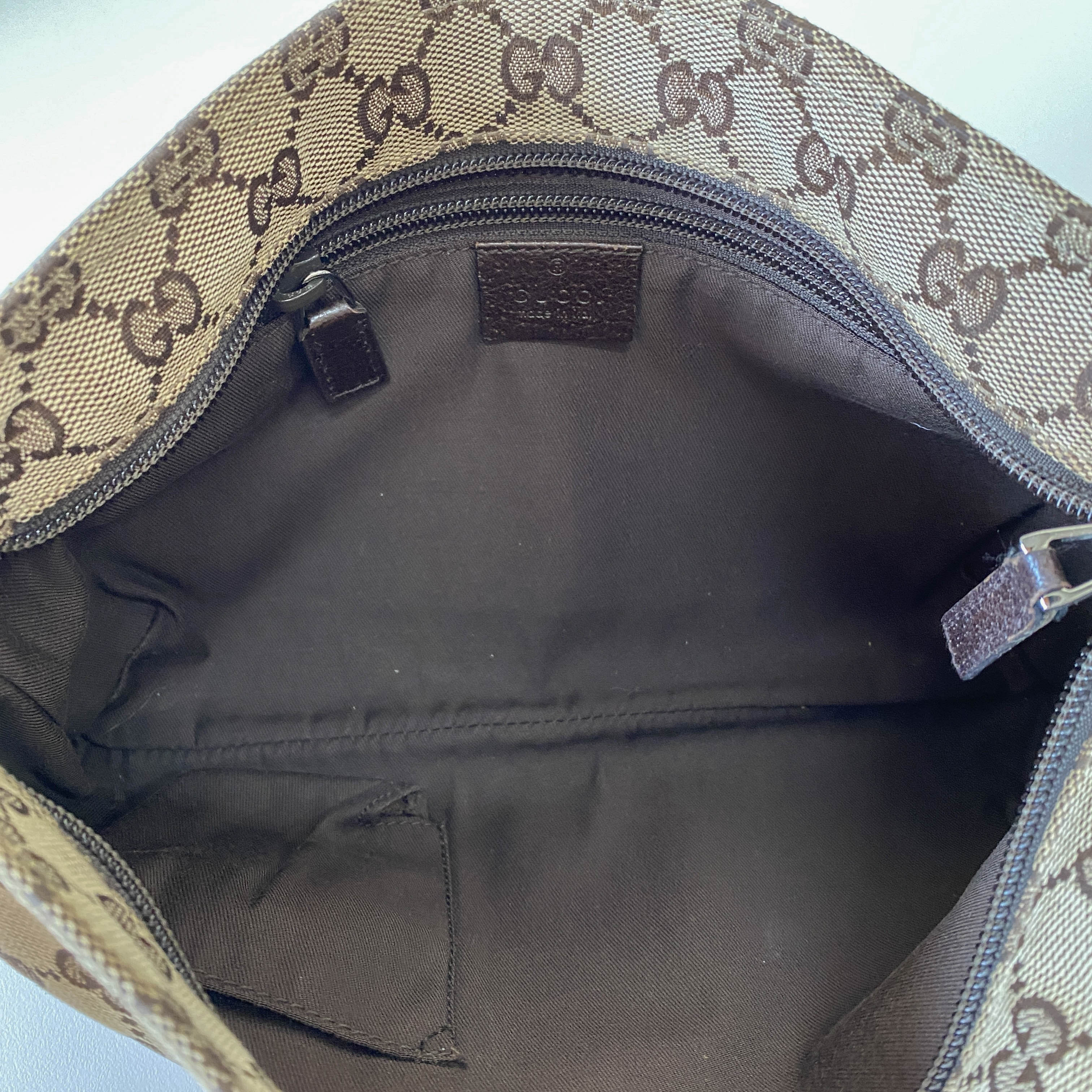GG Beige/Brown Canvas Shoulder Bag