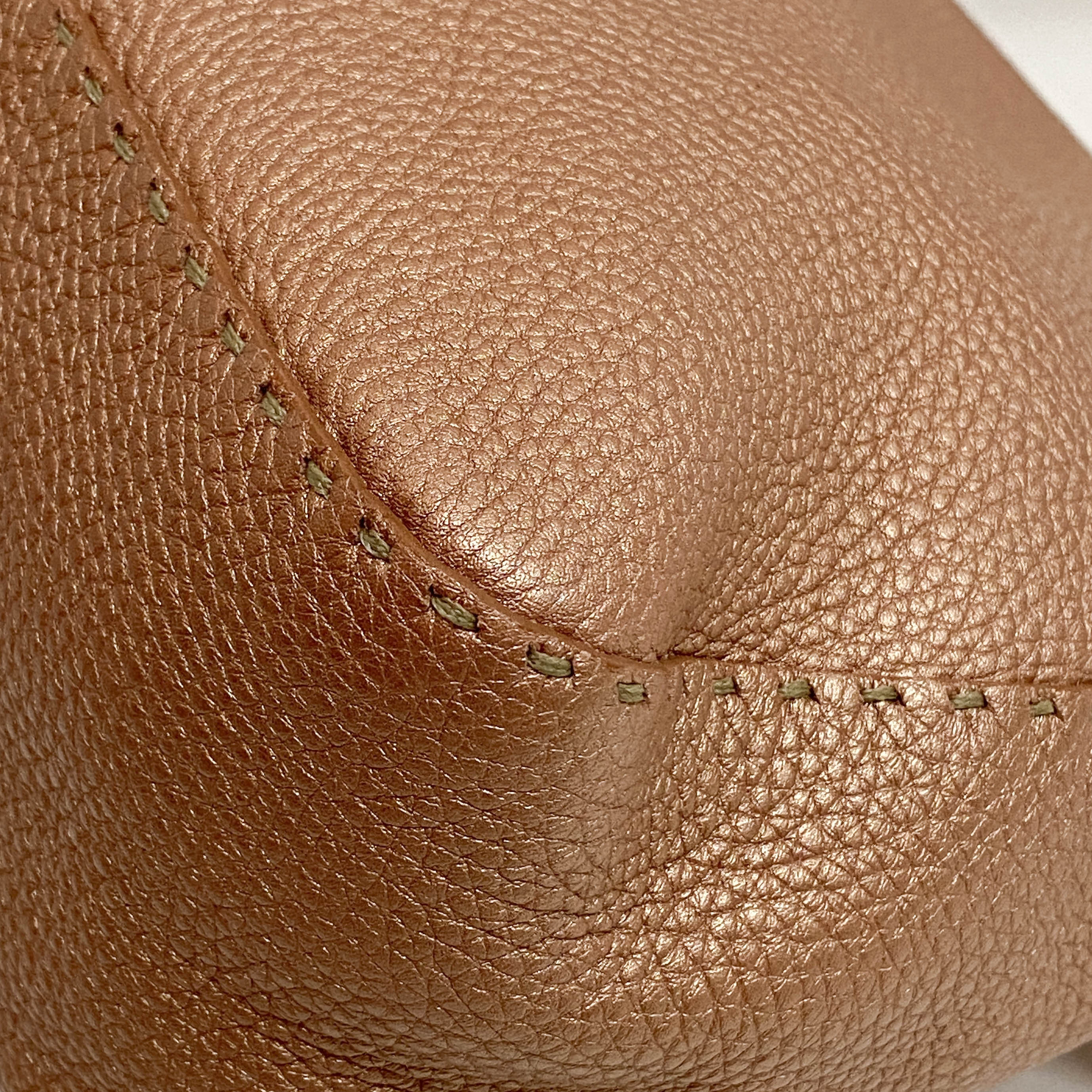 Mamma Baguette Rose Gold Leather Shoulder Bag