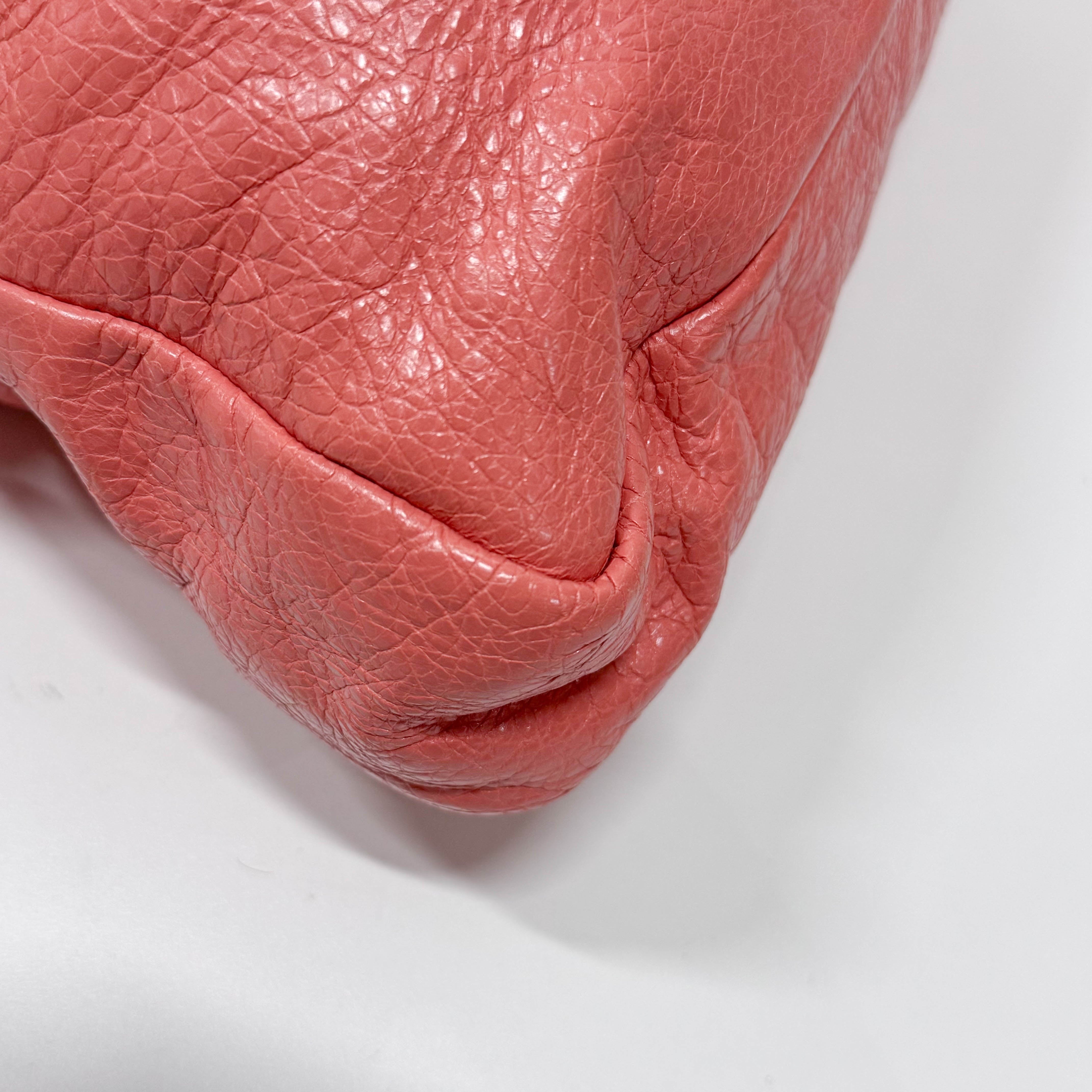 The City Pink  Leather Two Way Bag