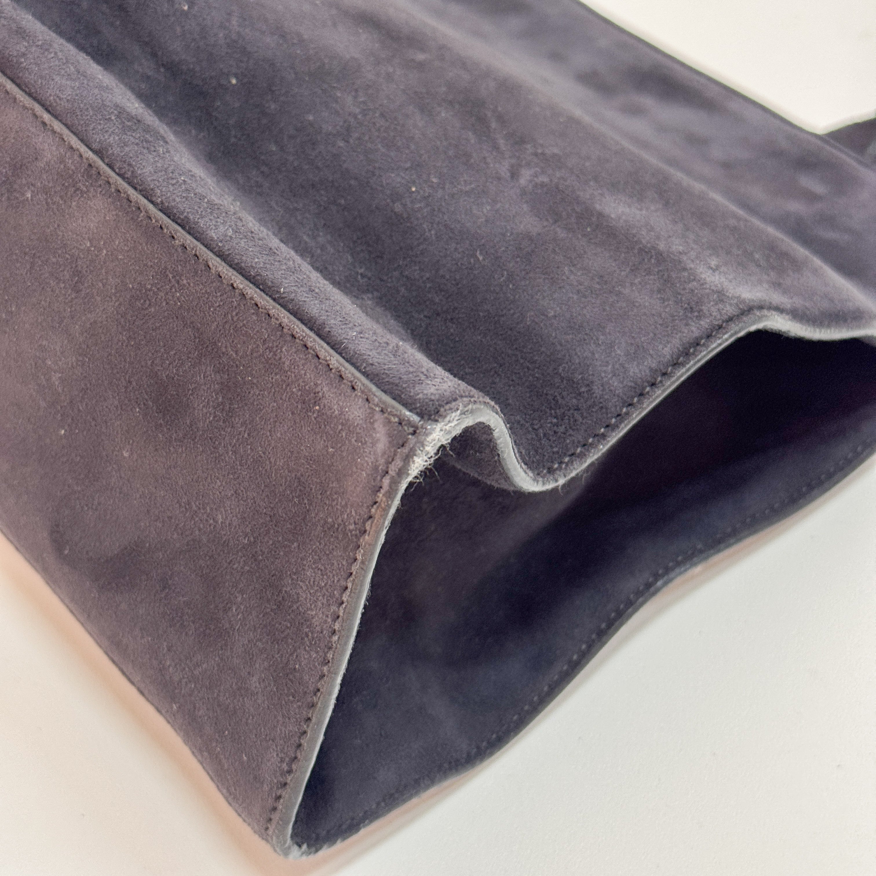 Black Suede Tote Bag