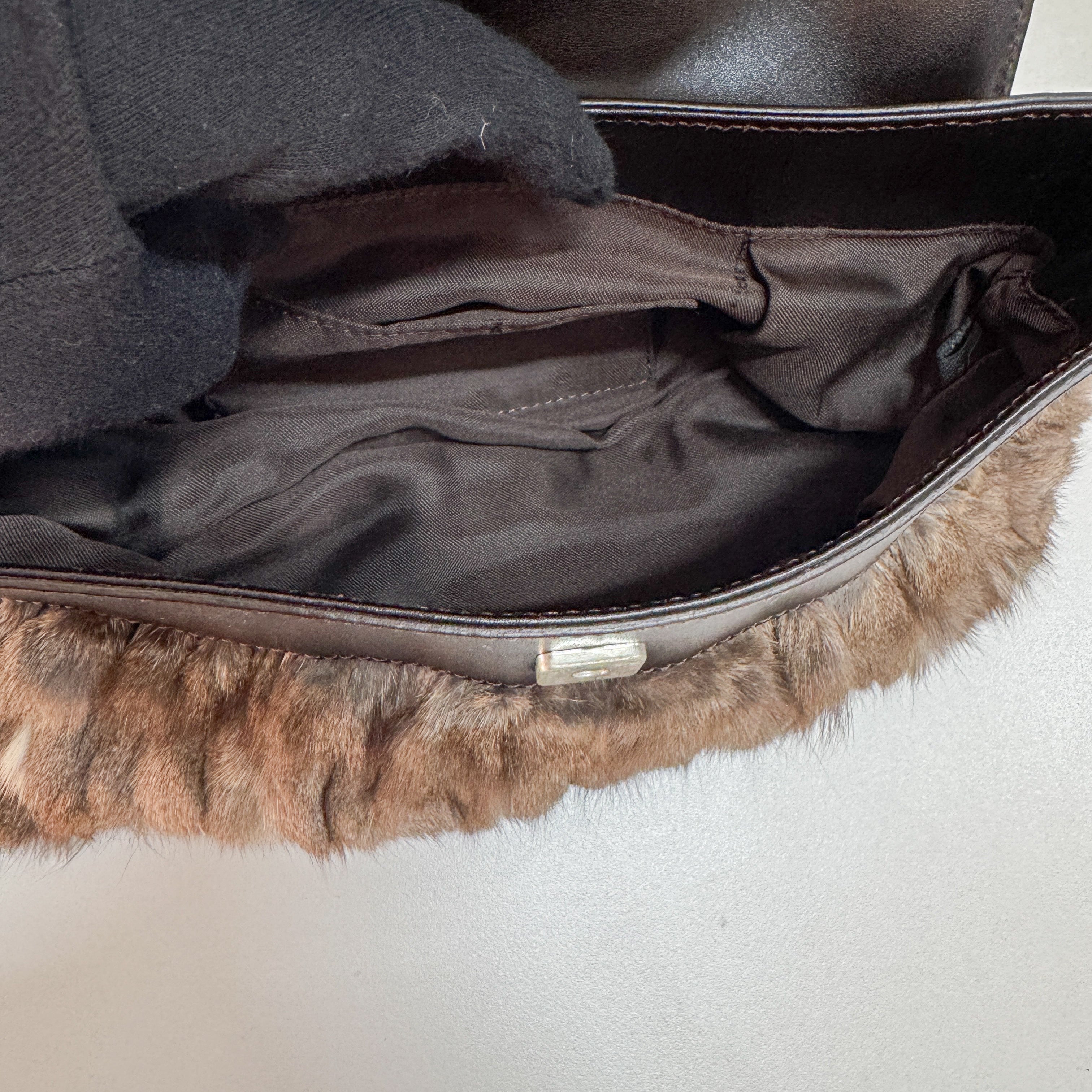 Chef Brown Pony Hair Shoulder Bag
