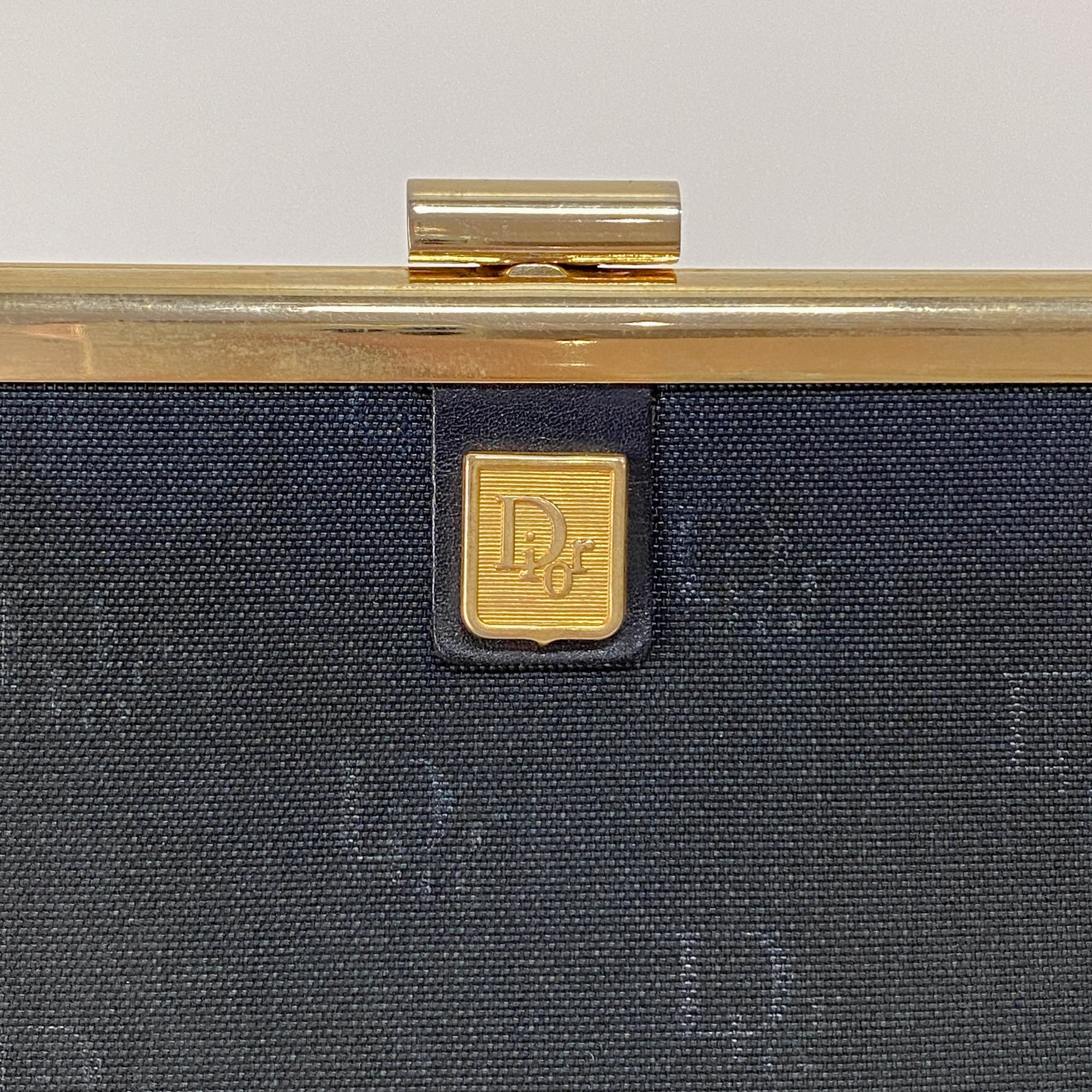 Vintage Black Canvas Hand Bag