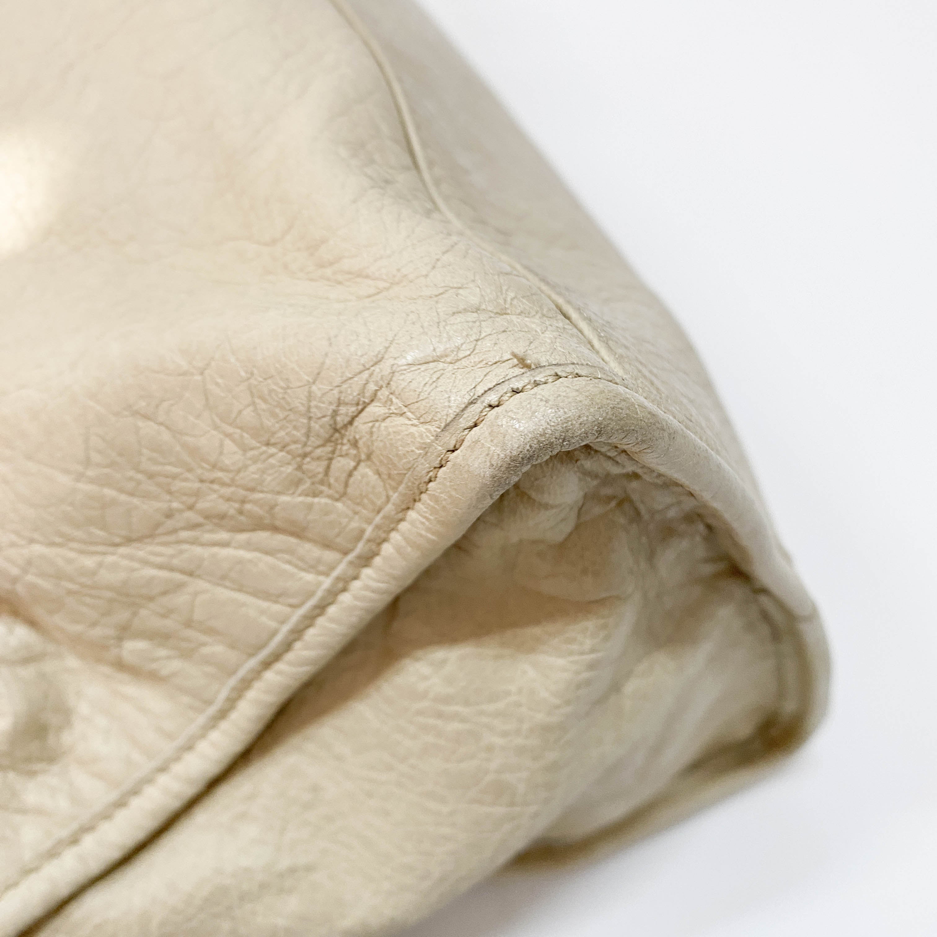 The Part Time Light Beige Calfskin Leather Two Way Bag