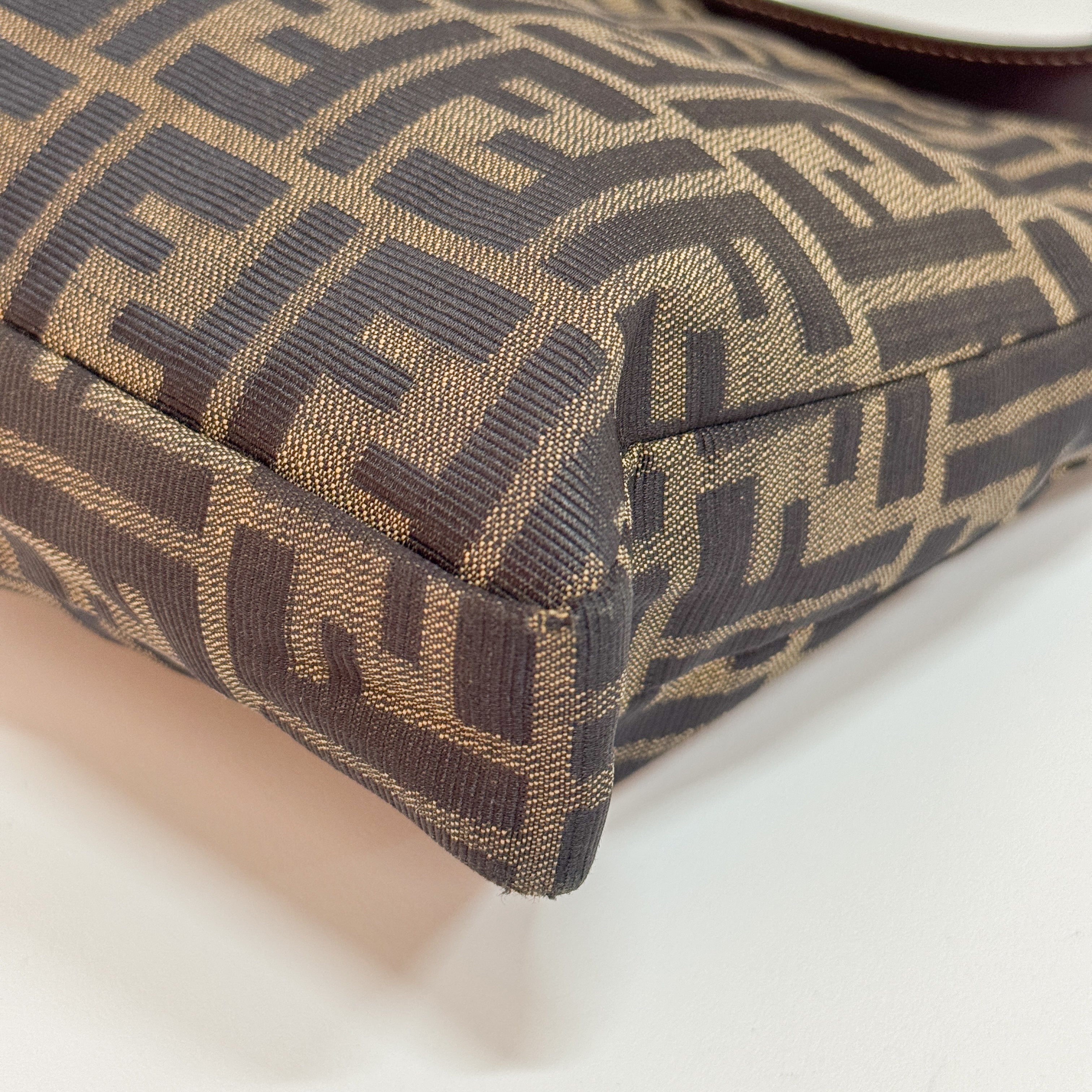 Zucca Brown Canvas Shoulder Bag