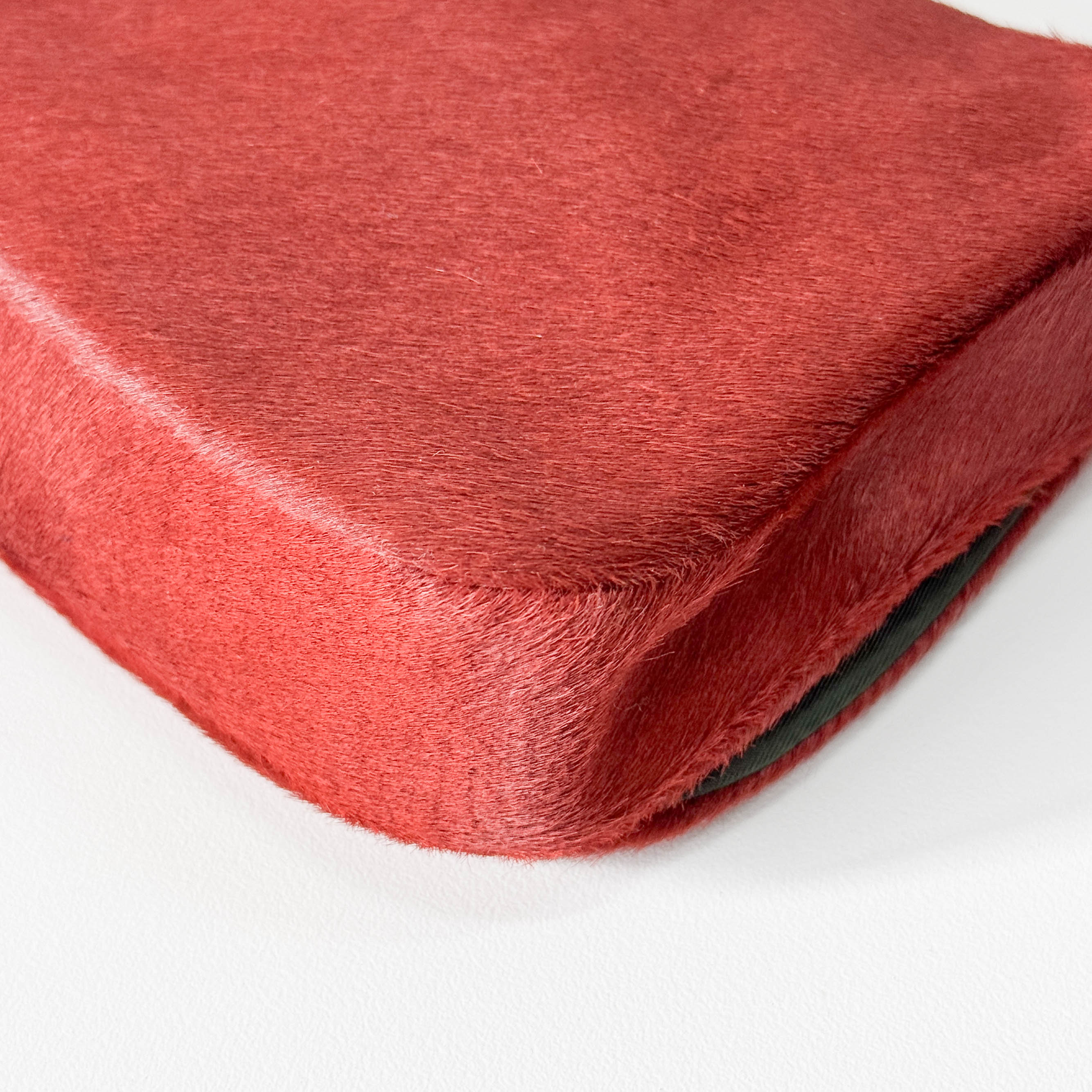 Malice Pearl Red Pony Hair Shoulder Bag