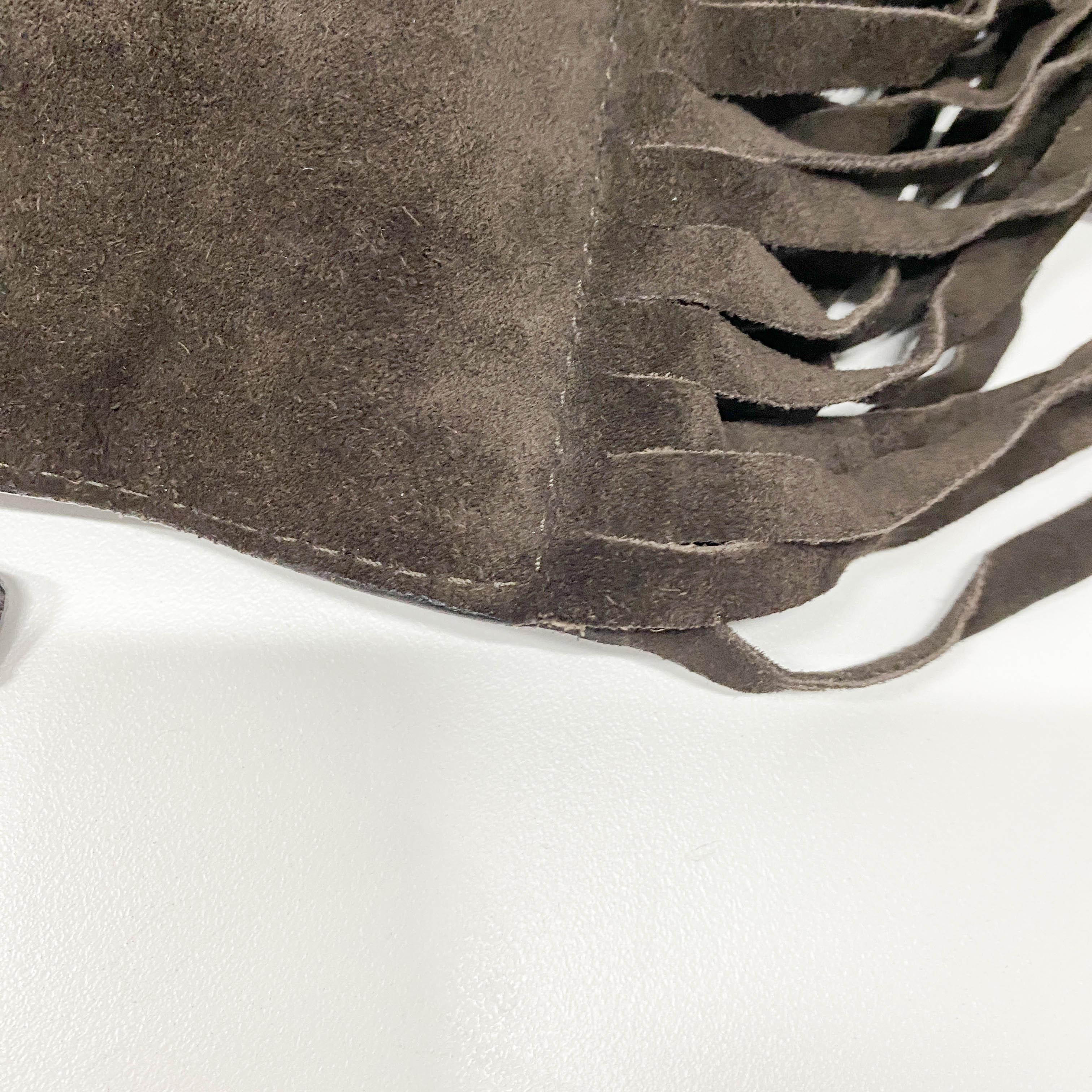 Anita Fringe Brown Suede Crossbody Bag