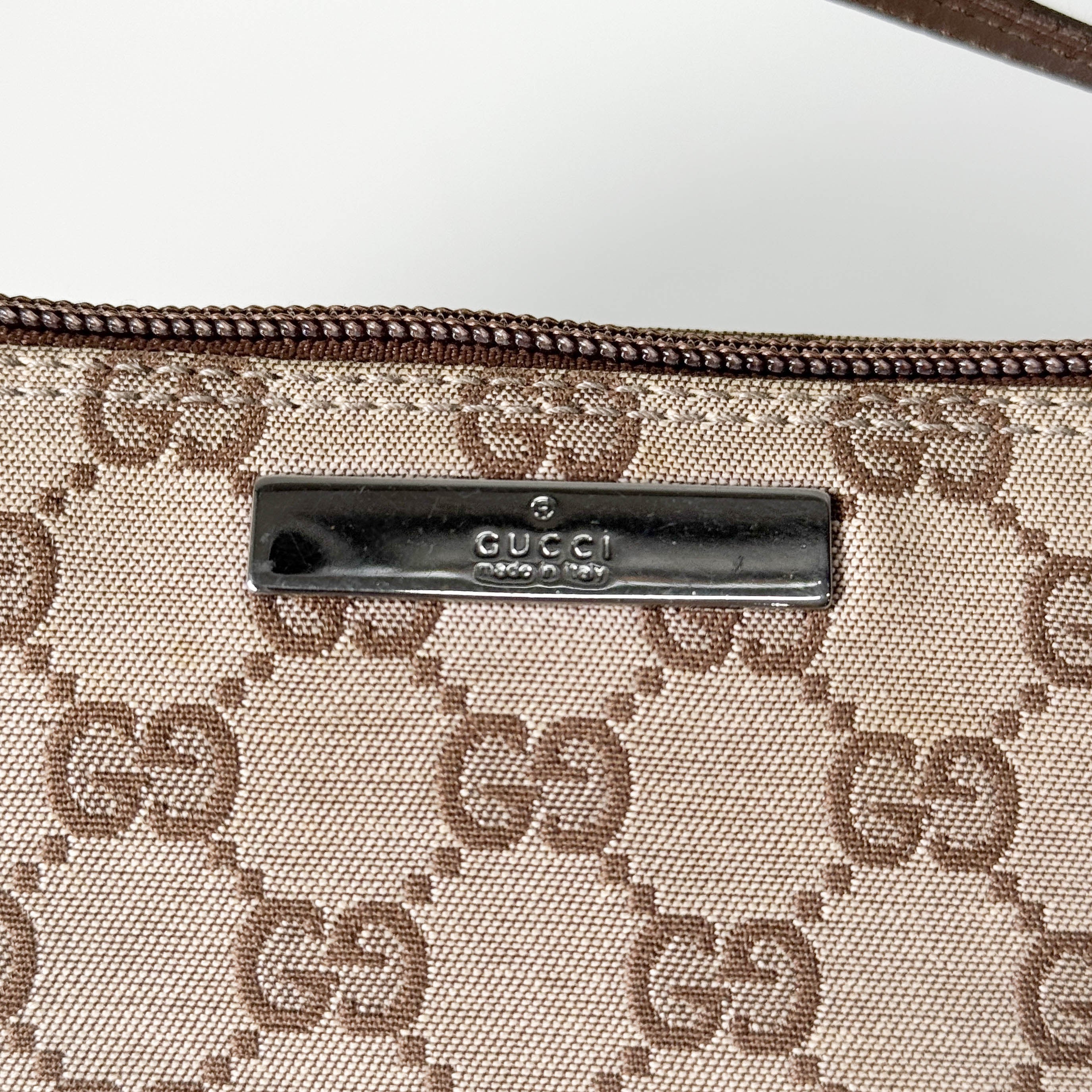 GG Canvas Brown Pouch Bag