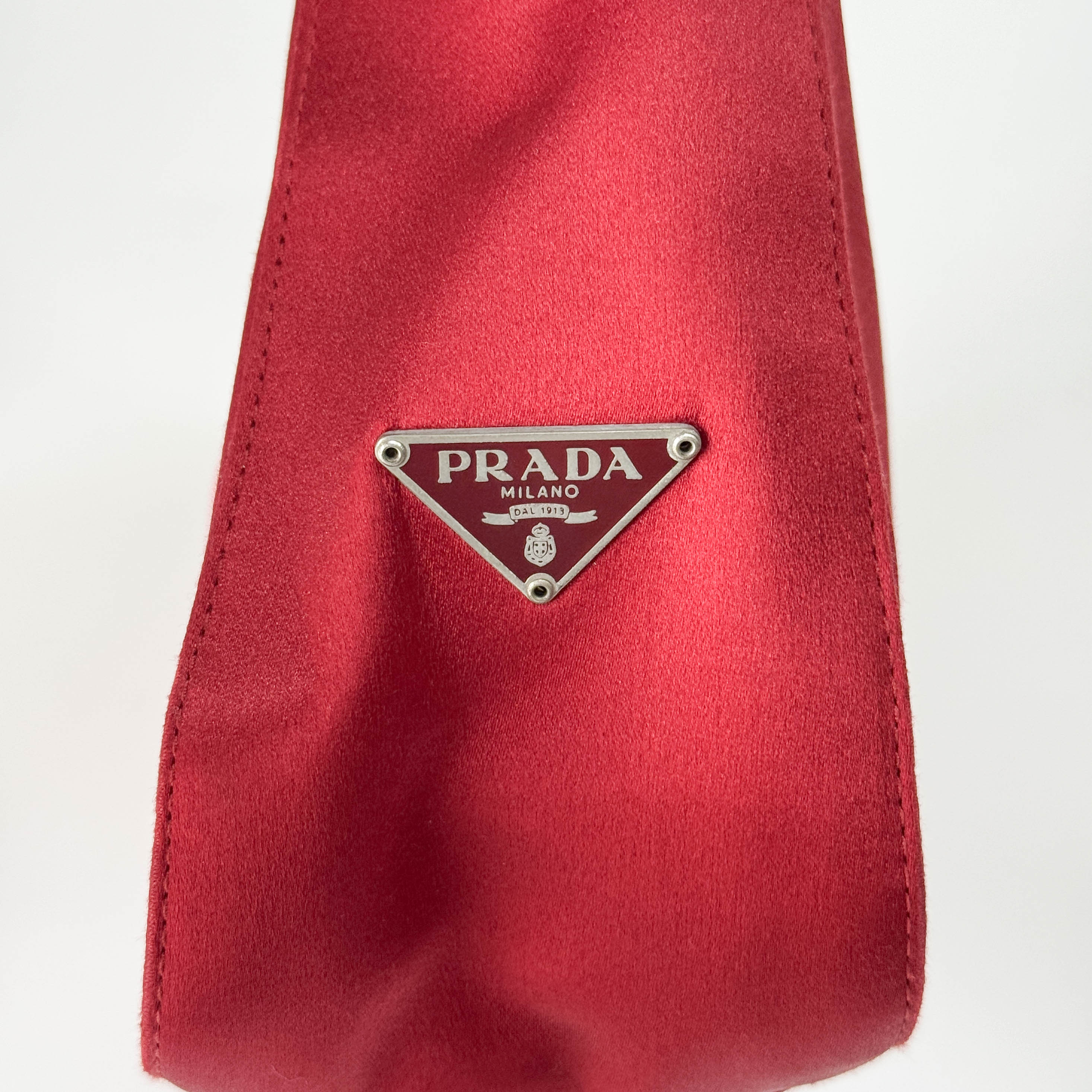 Red Satin Shoulder Bag