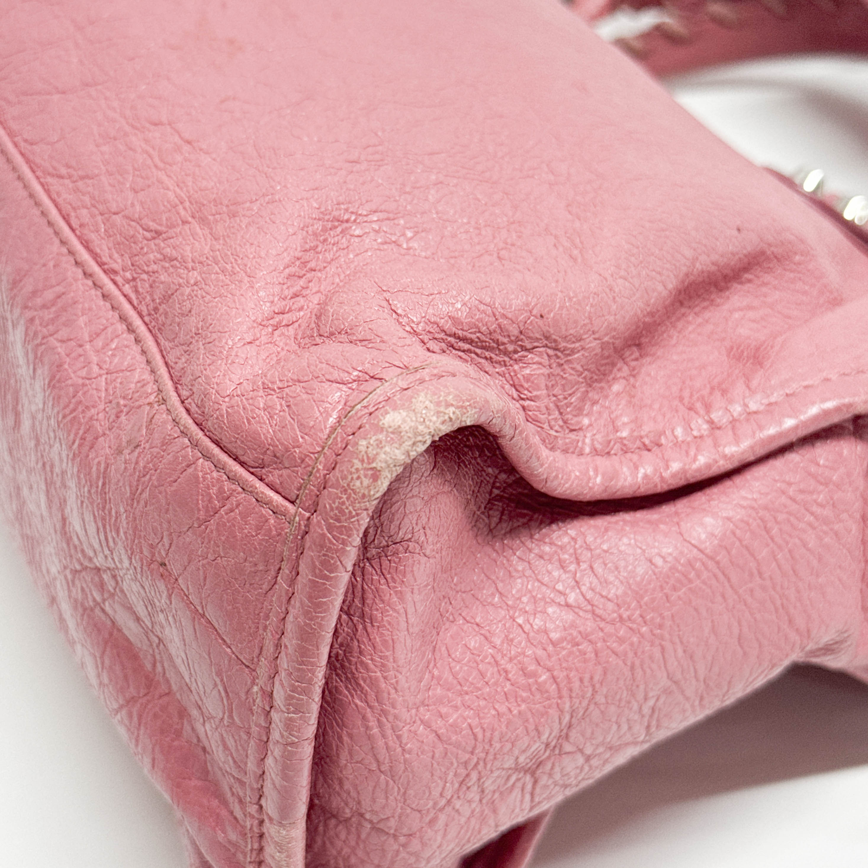 City Pink Leather Two Way Bag