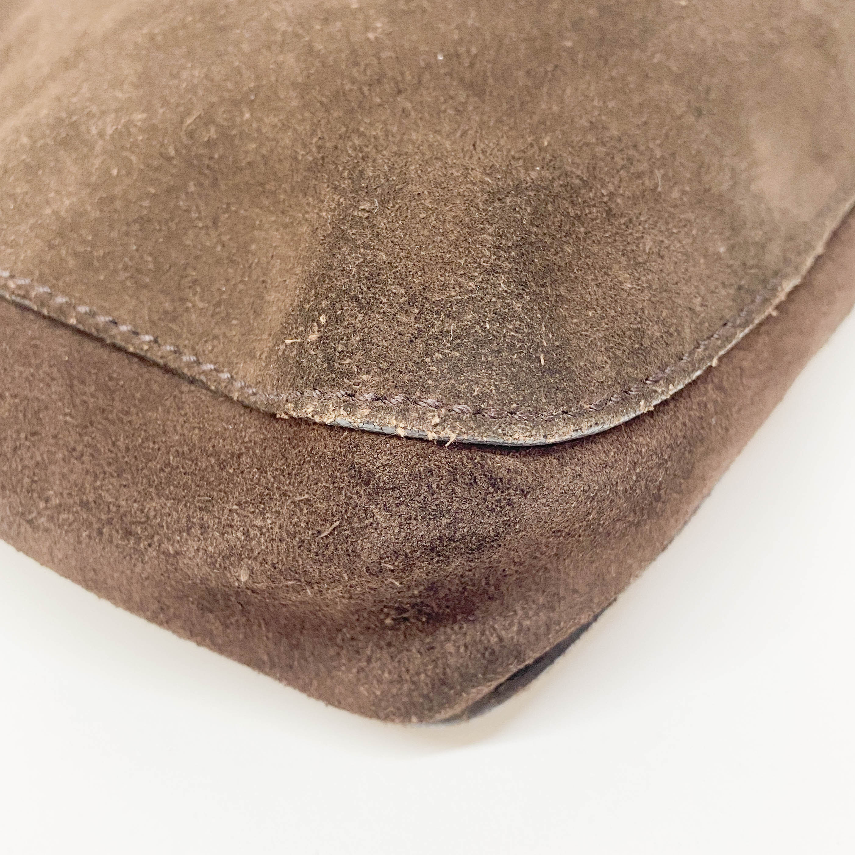 Vintage Brown Suede Shoulder Bag