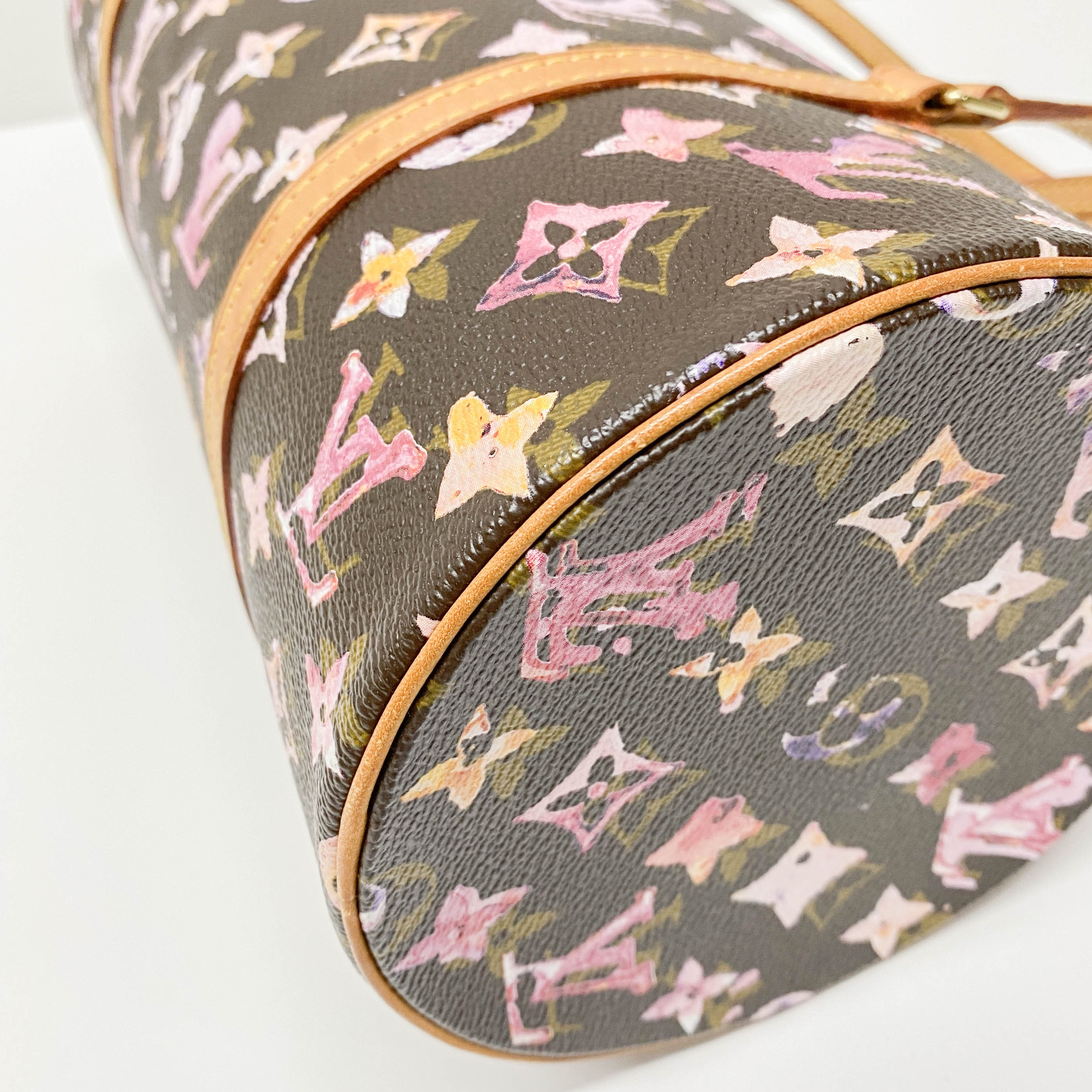 Papillon Watercolor Monogram Hand Bag